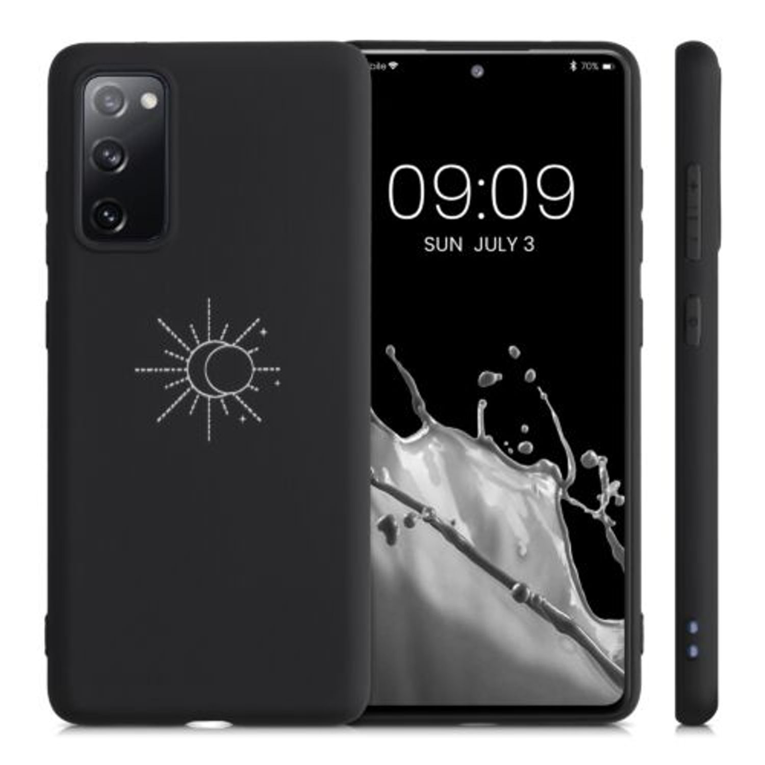 Husa pentru Samsung Galaxy S20 FE, Silicon, Negru, 54373.04, Kwmobile fotografia produsului View 2 L
