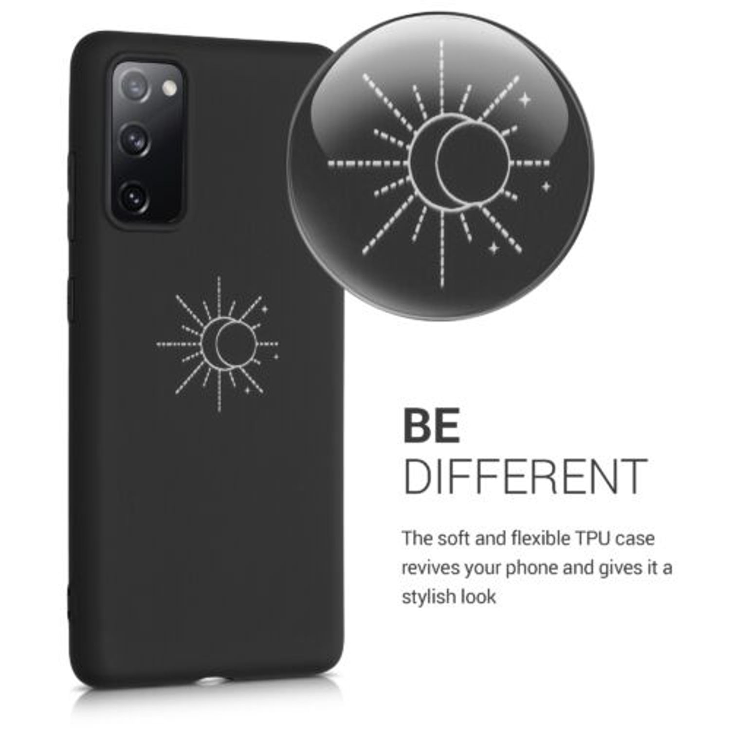 Husa pentru Samsung Galaxy S20 FE, Silicon, Negru, 54373.04, Kwmobile fotografia produsului View 4 L