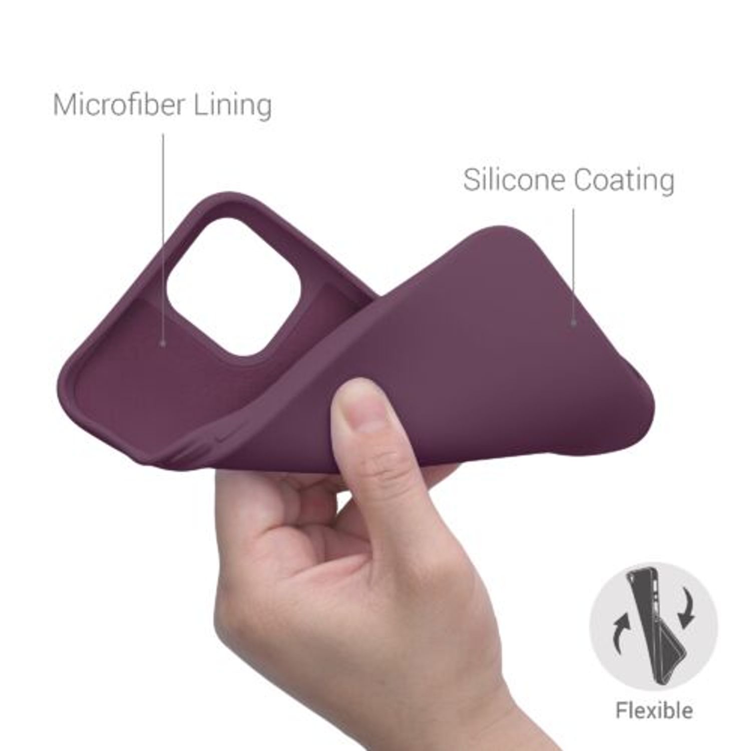 Husa pentru Apple iPhone 12/iPhone 12 Pro, Silicon, Violet, 53844.187 fotografia produsului View 4 L