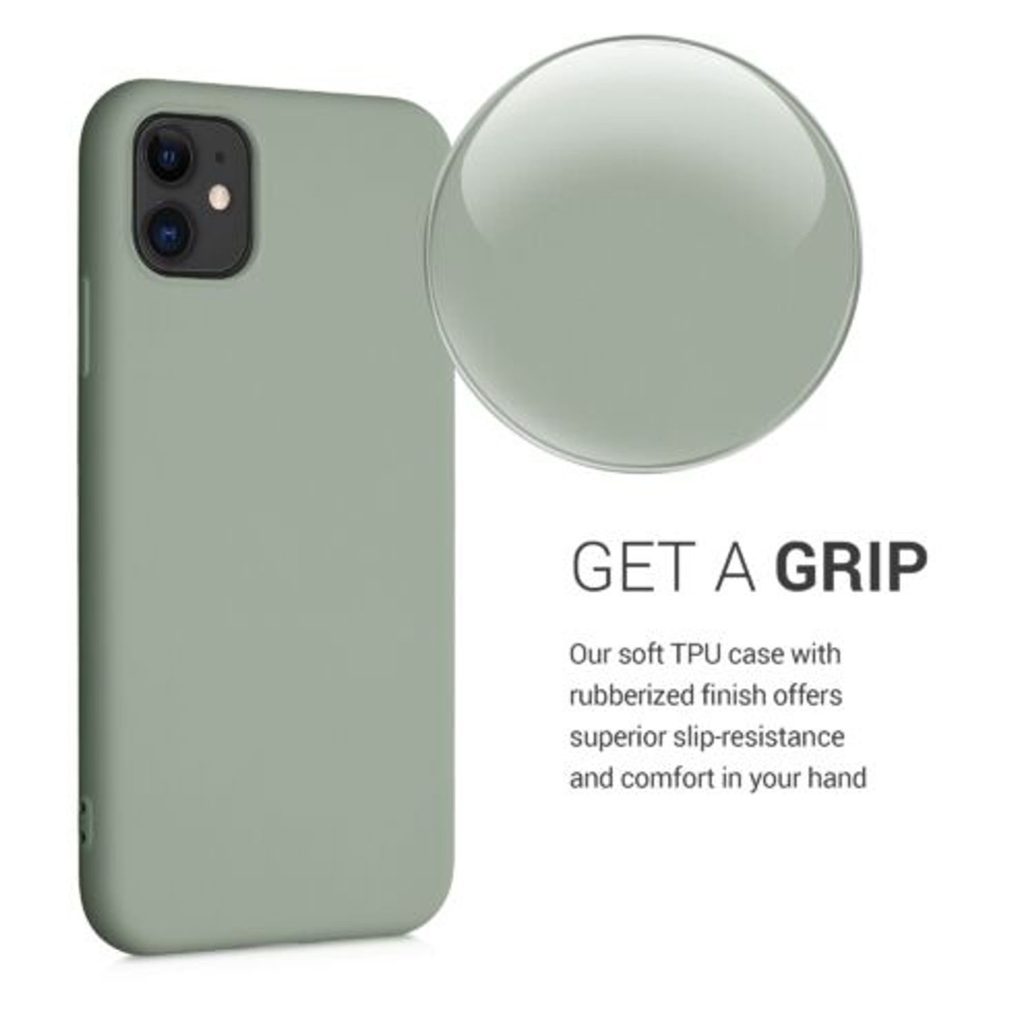 Husa pentru Apple iPhone 11, Silicon, Verde, 50791.172, Kwmobile fotografia produsului View 6 L