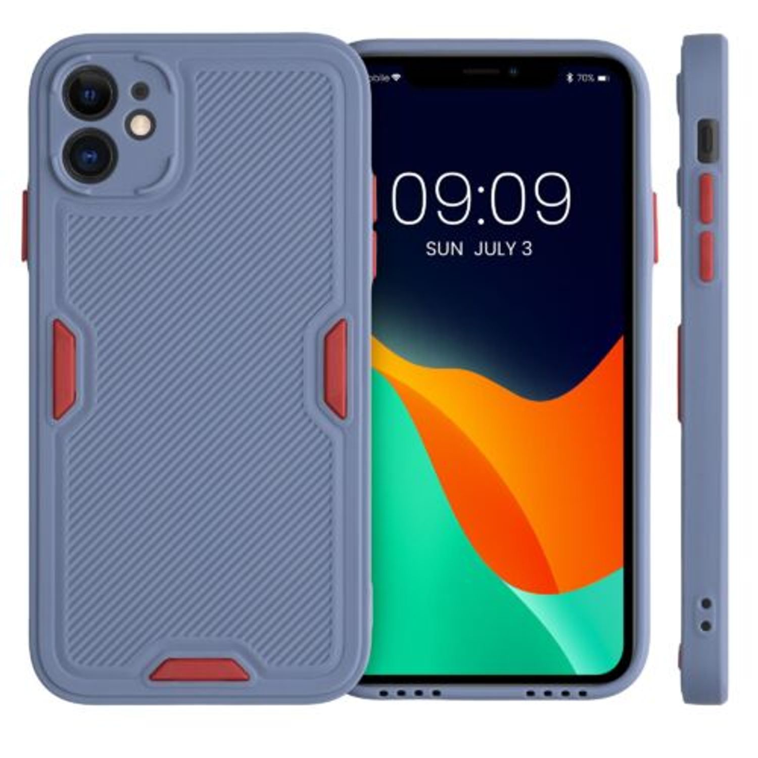 Husa pentru Apple iPhone 11, Silicon, Albastru, 56703.22, Kwmobile fotografia produsului View 2 L