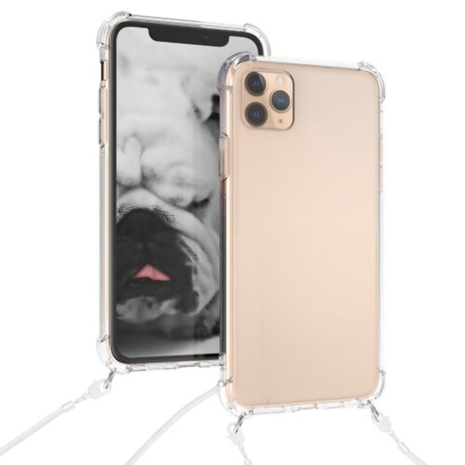 Husa pentru Apple iPhone 11 Pro Max, Silicon, Transparent, 50634.02, Kwmobile fotografia produsului View 5 L