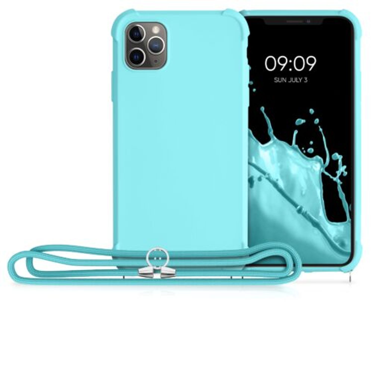 Husa pentru Apple iPhone 11 Pro Max, Silicon, Verde, 55764.23, Kwmobile fotografia produsului View 7 L