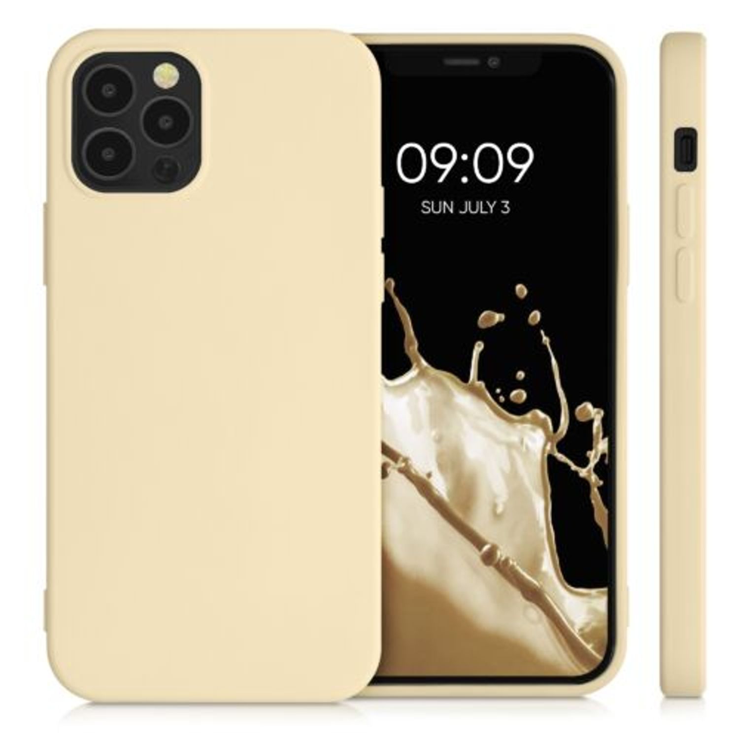 Husa pentru Apple iPhone 12/iPhone 12 Pro, Silicon, Crem, 53844.210 fotografia produsului View 2 L