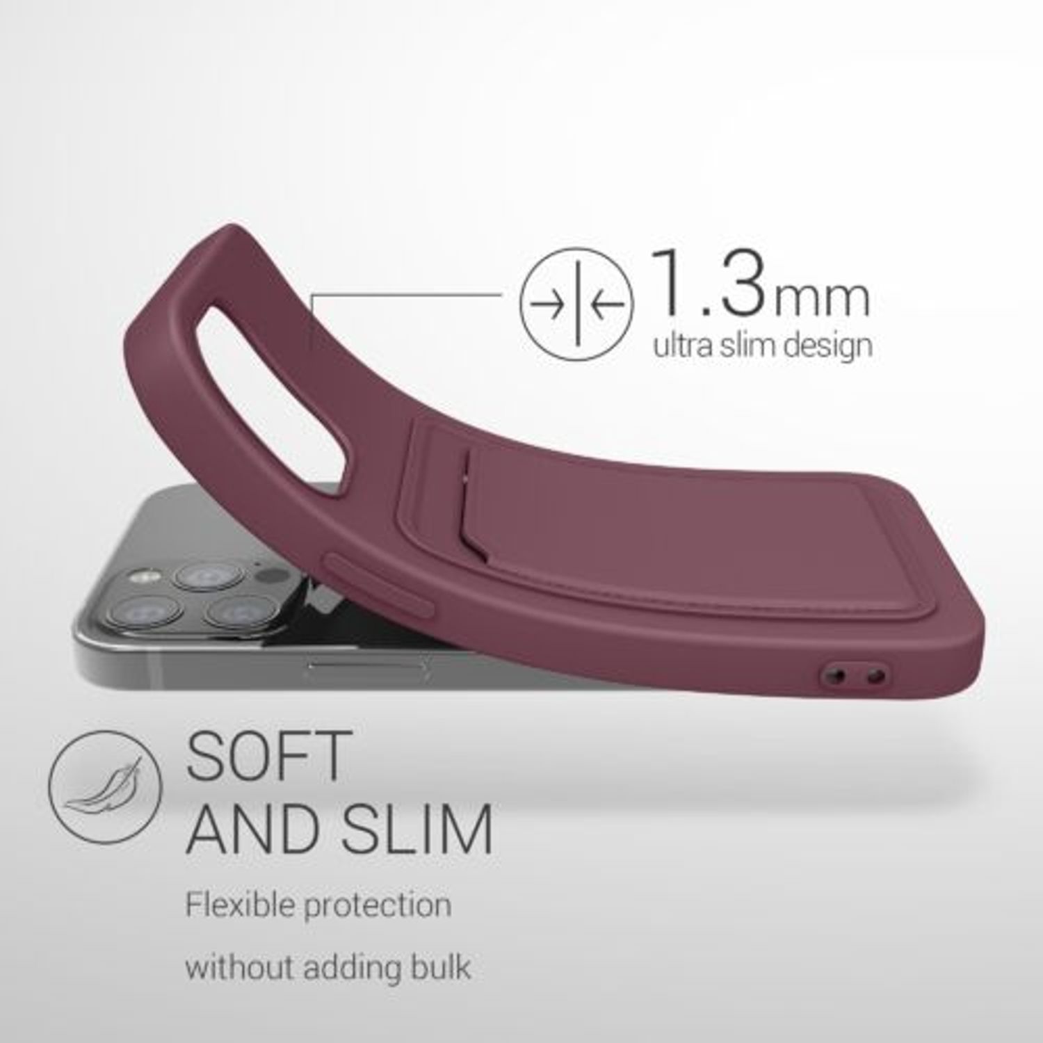 Husa pentru Apple iPhone 12/iPhone 12 Pro, Silicon, Violet, 55112.190, Kwmobile fotografia produsului View 16 L