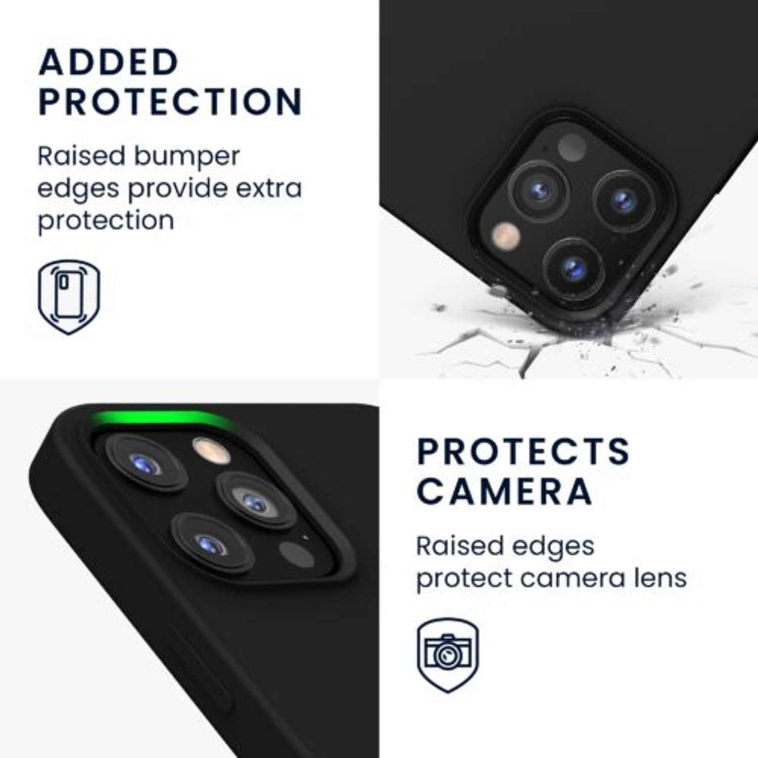 Husa pentru Apple iPhone 12 Pro Max, Silicon, Negru, 56557.01, Kwmobile fotografia produsului View 4 L