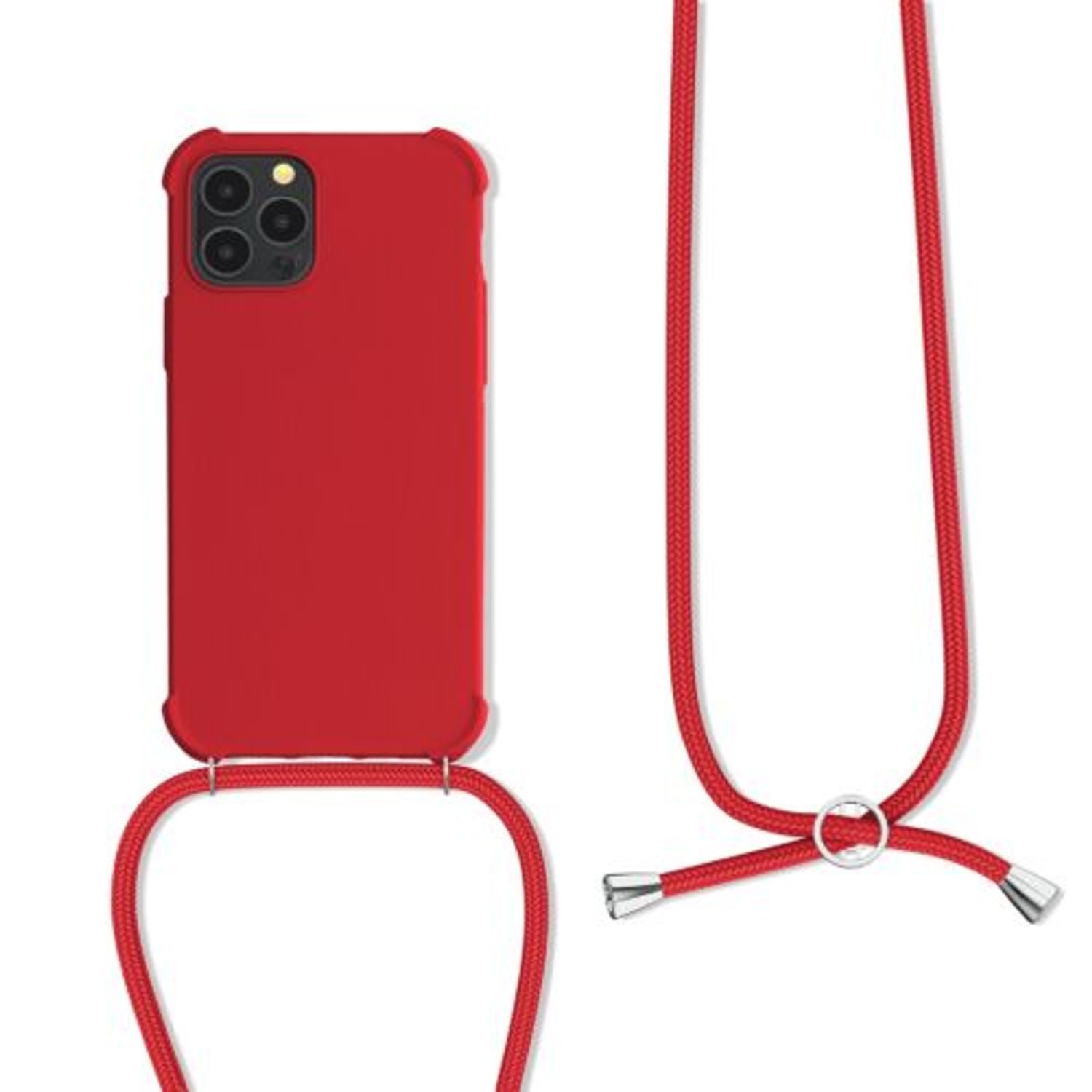 Husa pentru Apple iPhone 12/iPhone 12 Pro, Silicon, Rosu, 53840.09 fotografia produsului View 2 L