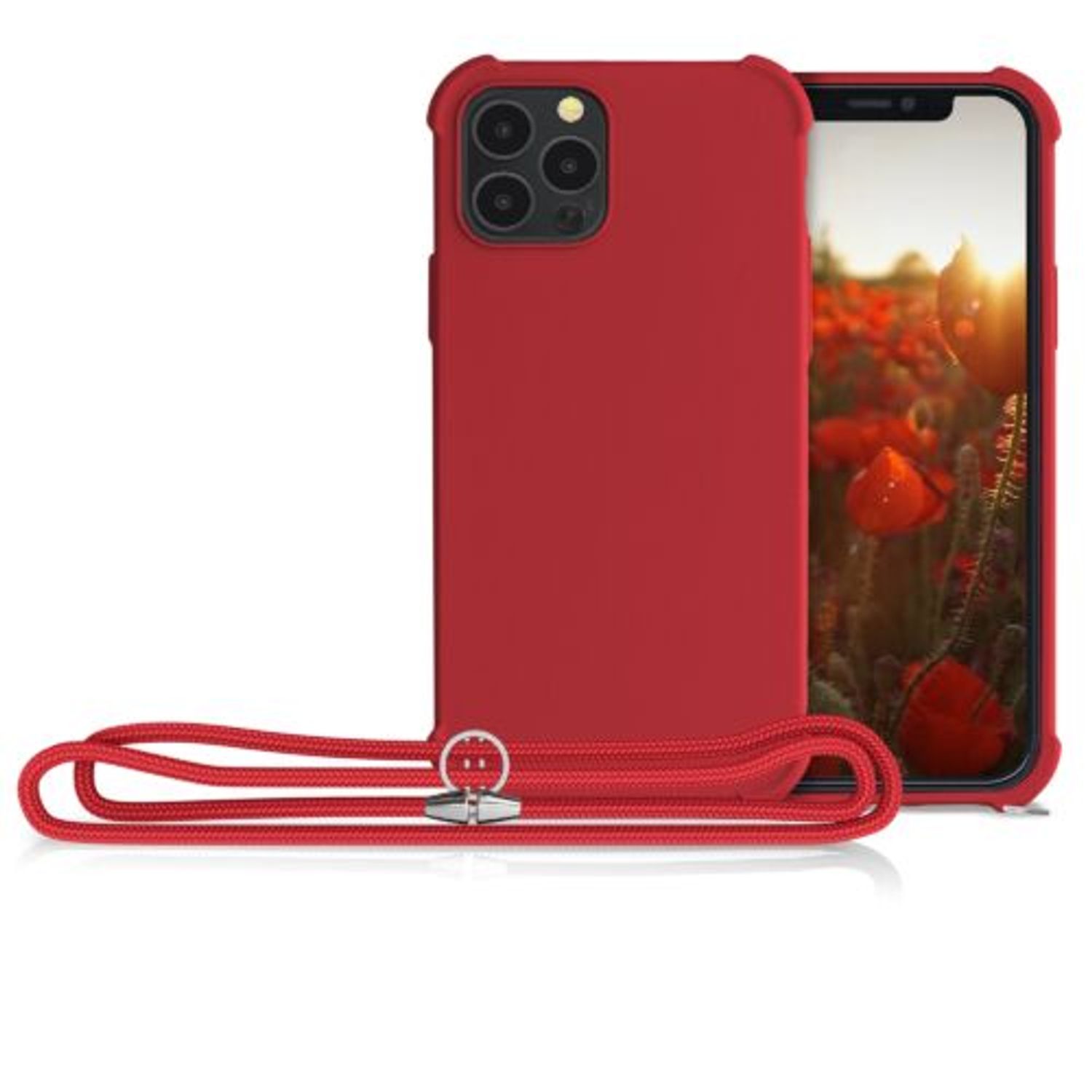 Husa pentru Apple iPhone 12/iPhone 12 Pro, Silicon, Rosu, 53840.09 fotografia produsului View 8 L