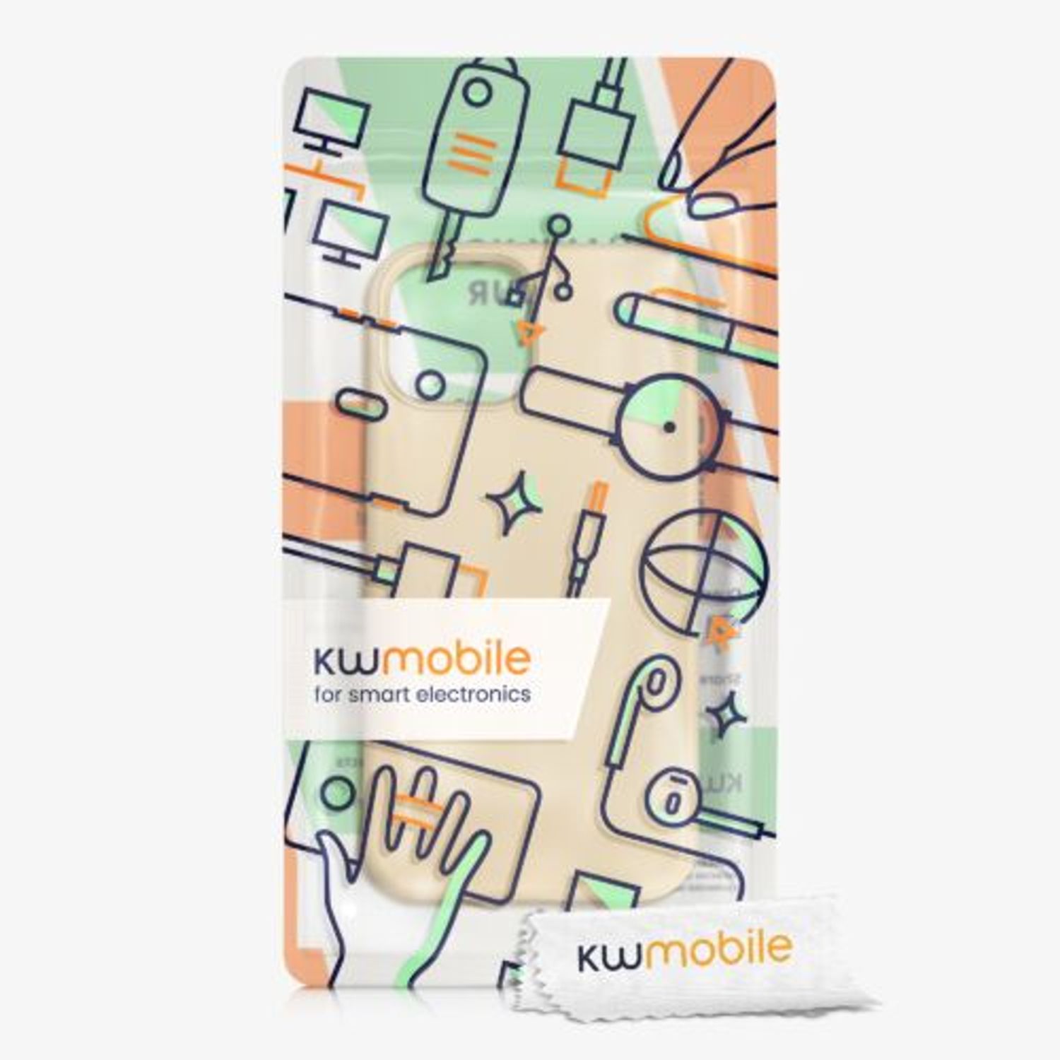 Husa pentru Apple iPhone 13 Mini, Silicon, Crem, 55877.210, Kwmobile fotografia produsului View 8 L