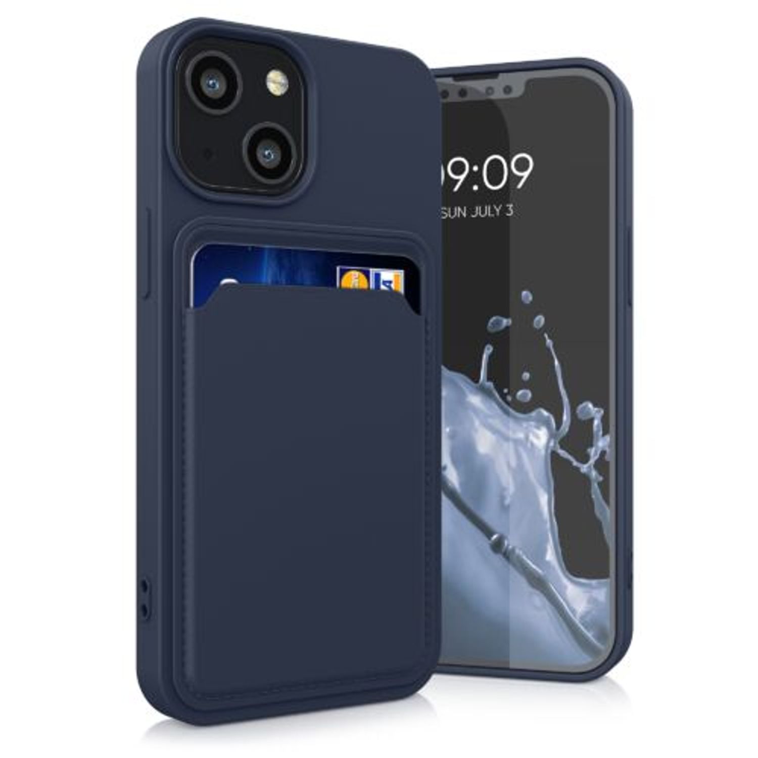 Husa pentru Apple iPhone 13 Mini, Silicon, Albastru, 55938.17, Kwmobile fotografia produsului View 2 L