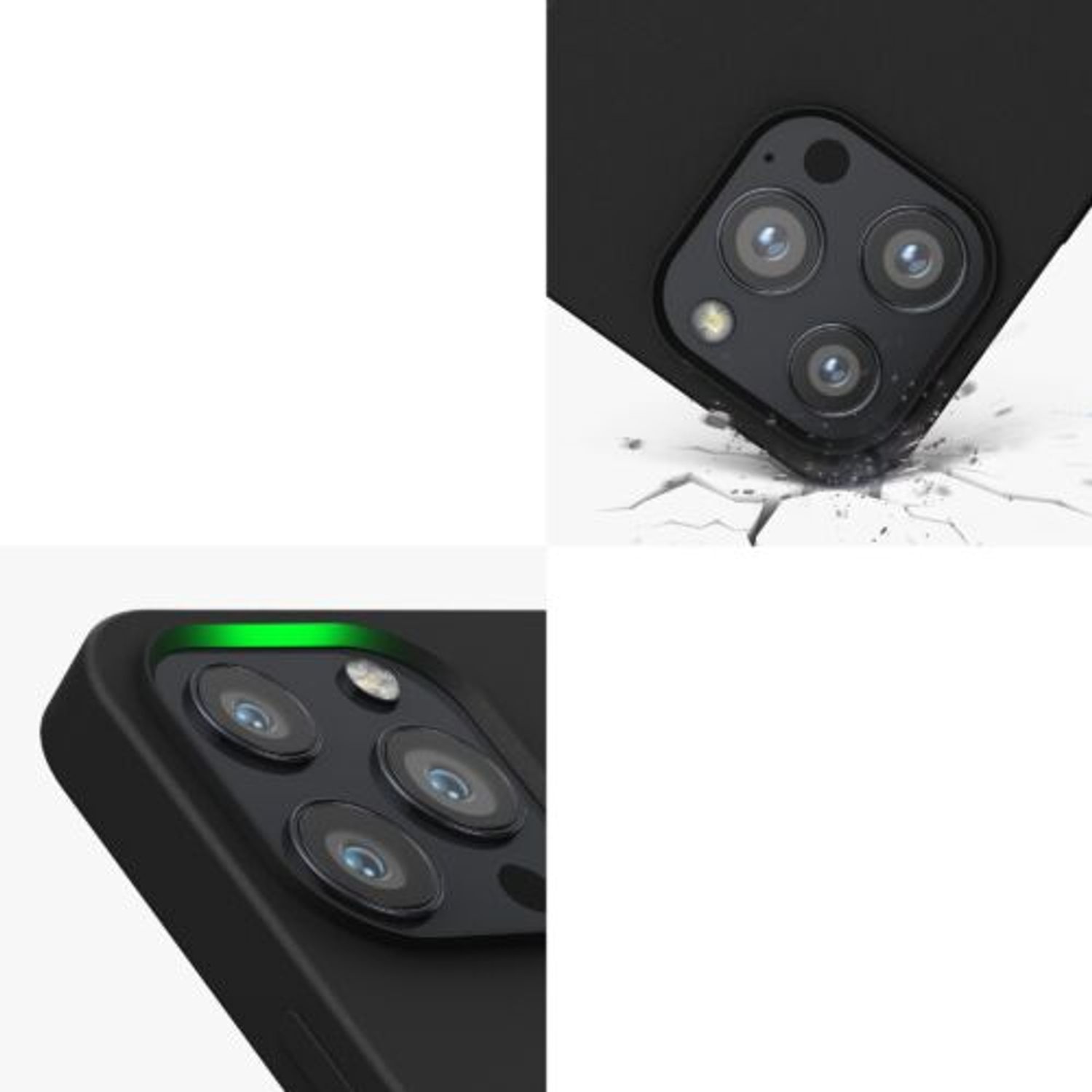 Husa pentru Apple iPhone 13 Pro, Silicon, Negru, 56560.01, Kwmobile fotografia produsului View 10 L