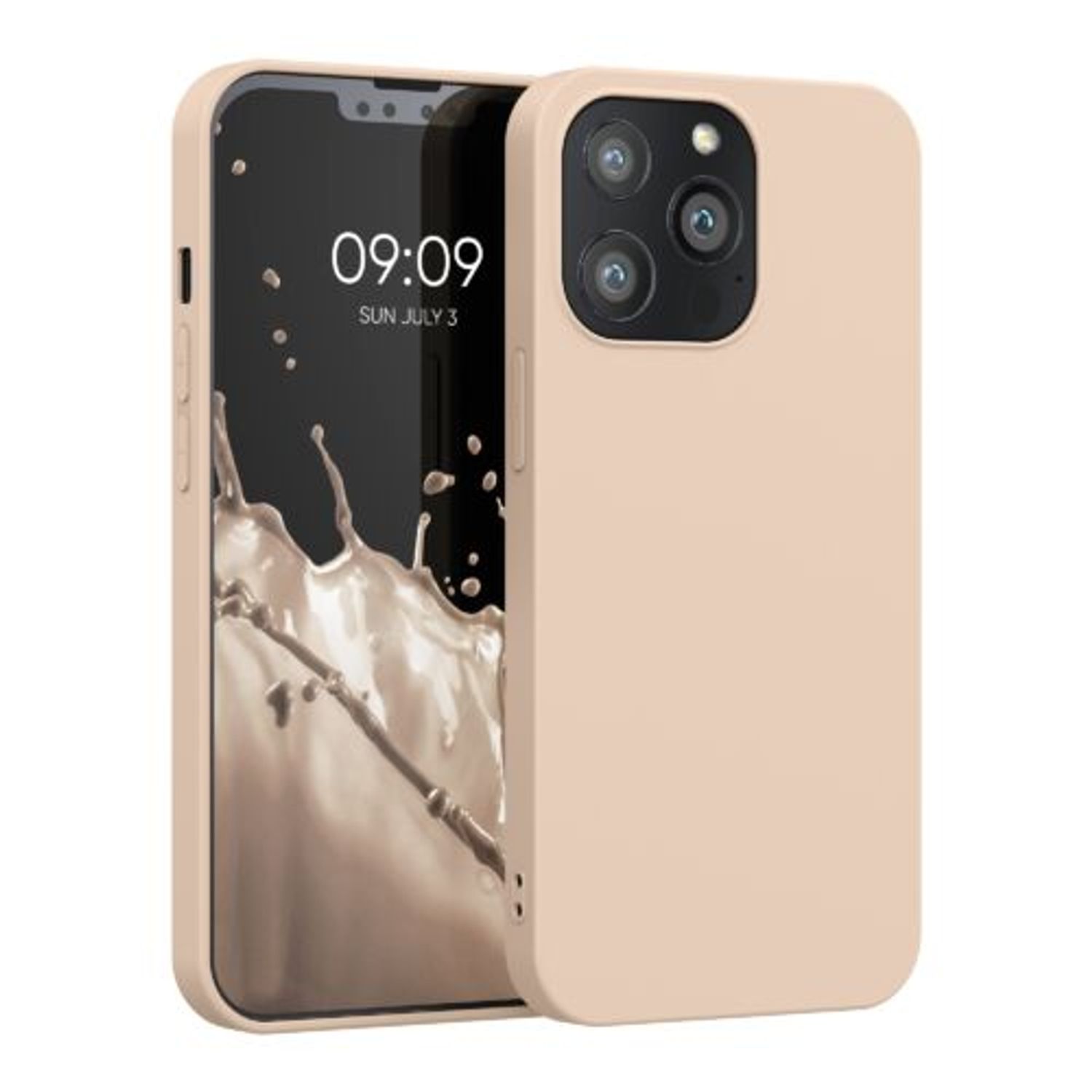 Husa pentru Apple iPhone 13 Pro, Silicon, Crem, 55958.154, Kwmobile fotografia produsului
