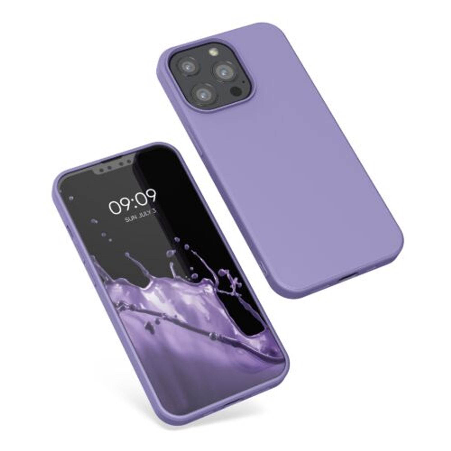 Husa pentru Apple iPhone 13 Pro, Silicon, Mov, 55962.222, Kwmobile fotografia produsului View 2 L