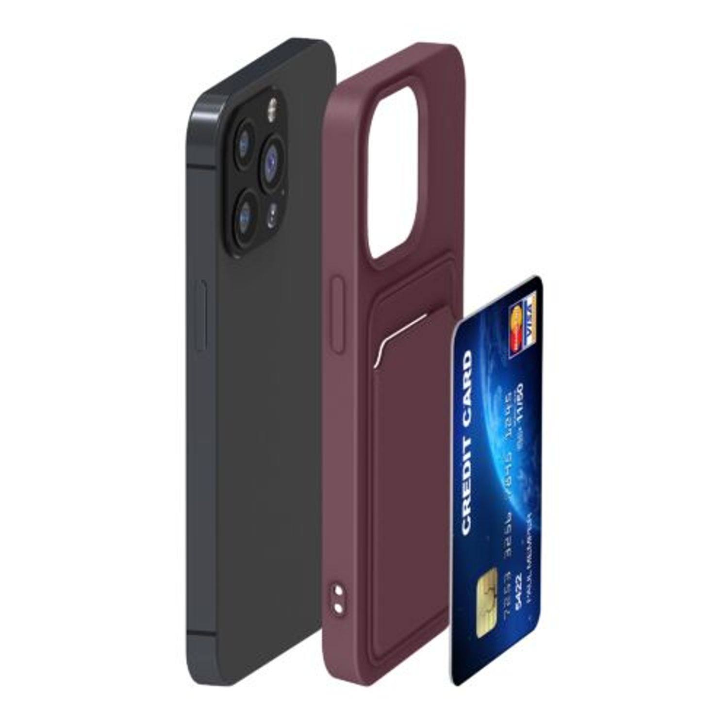 Husa pentru Apple iPhone 13 Pro, Silicon, Violet, 55969.190, Kwmobile fotografia produsului View 7 L