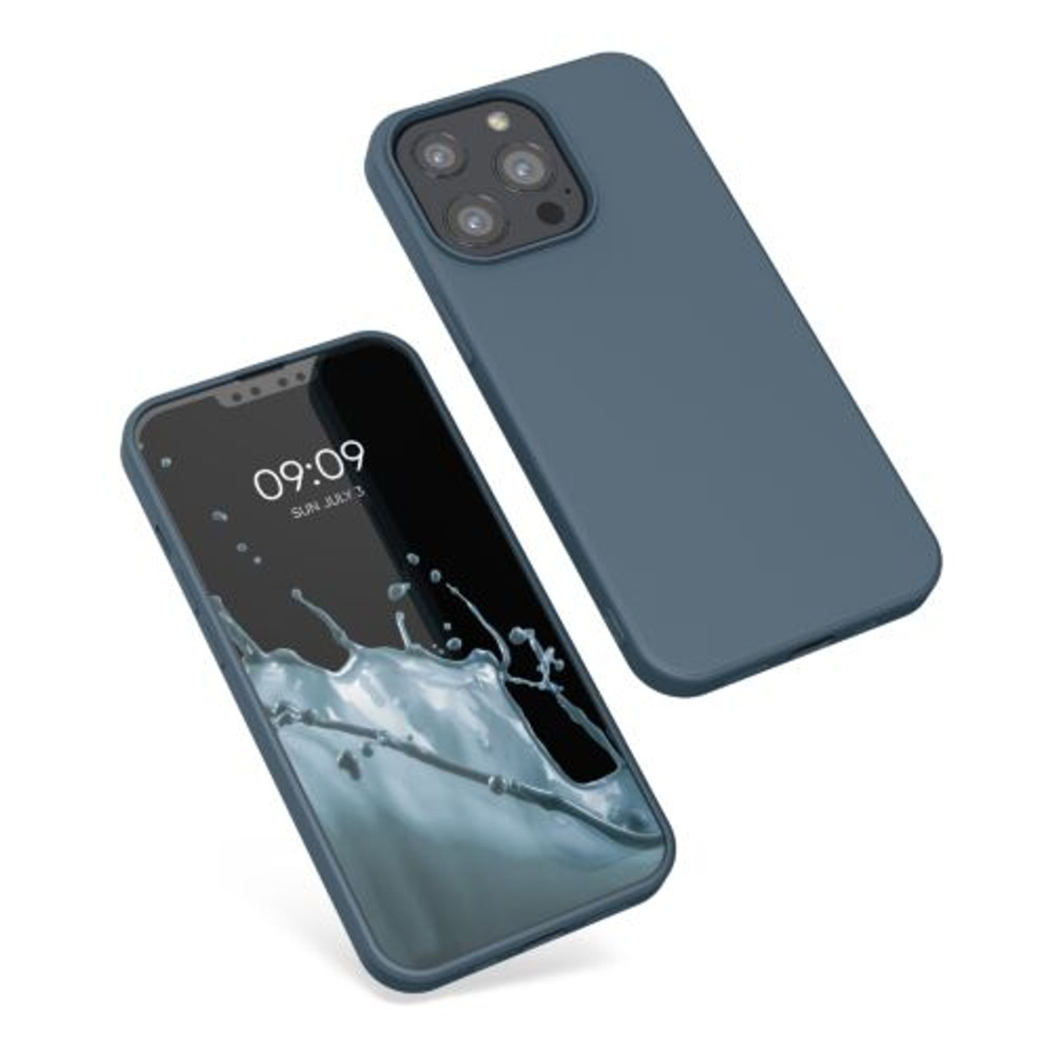 Husa pentru Apple iPhone 13 Pro, Silicon, Albastru, 55962.202, Kwmobile fotografia produsului View 3 L