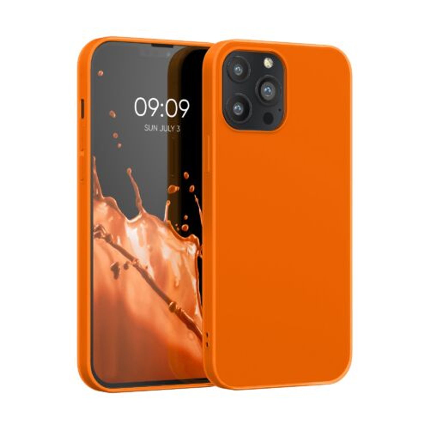 Husa pentru Apple iPhone 13 Pro Max, Silicon, Portocaliu, 55970.69, Kwmobile fotografia produsului