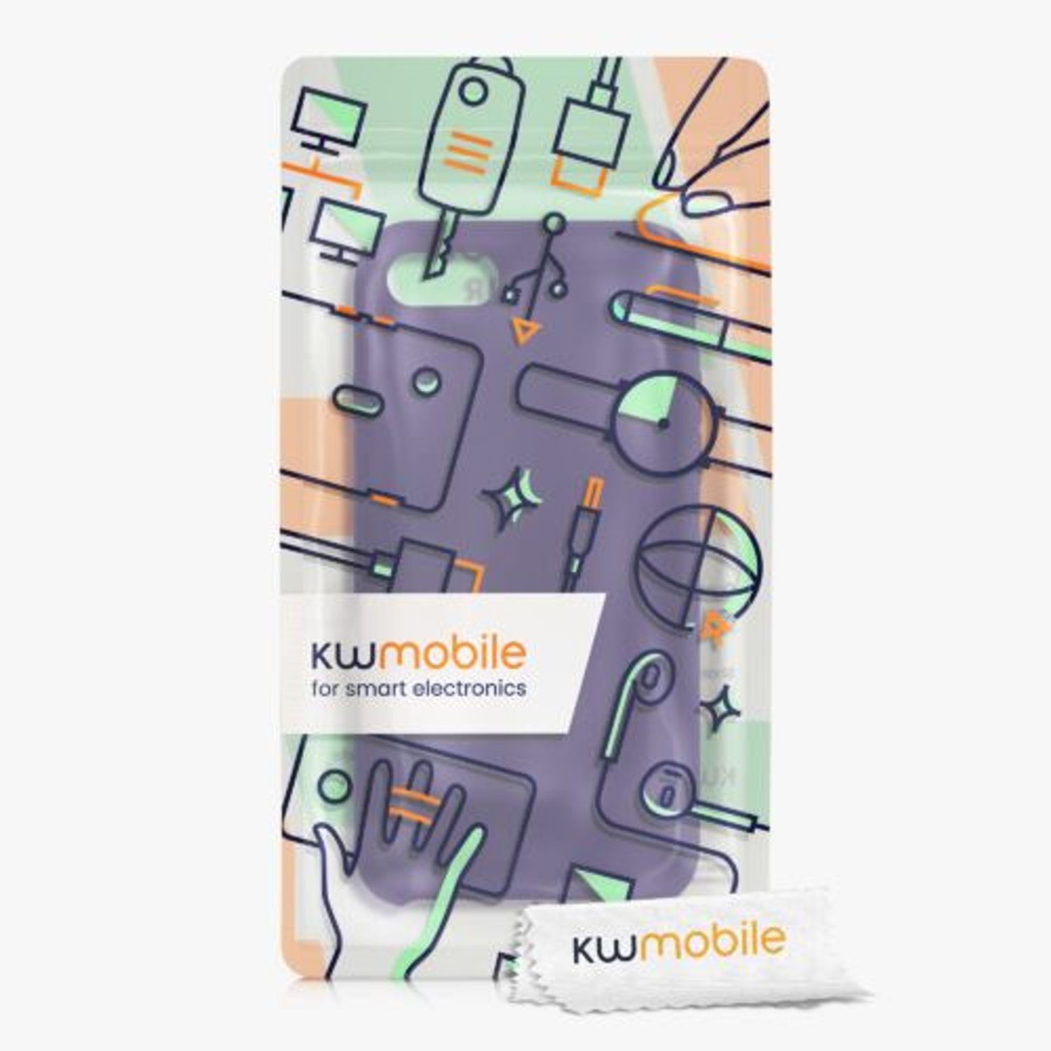 Husa pentru Apple iPhone 8/iPhone 7/iPhone SE 2, Silicon, Albastru, 40225.226, Kwmobile fotografia produsului View 8 L