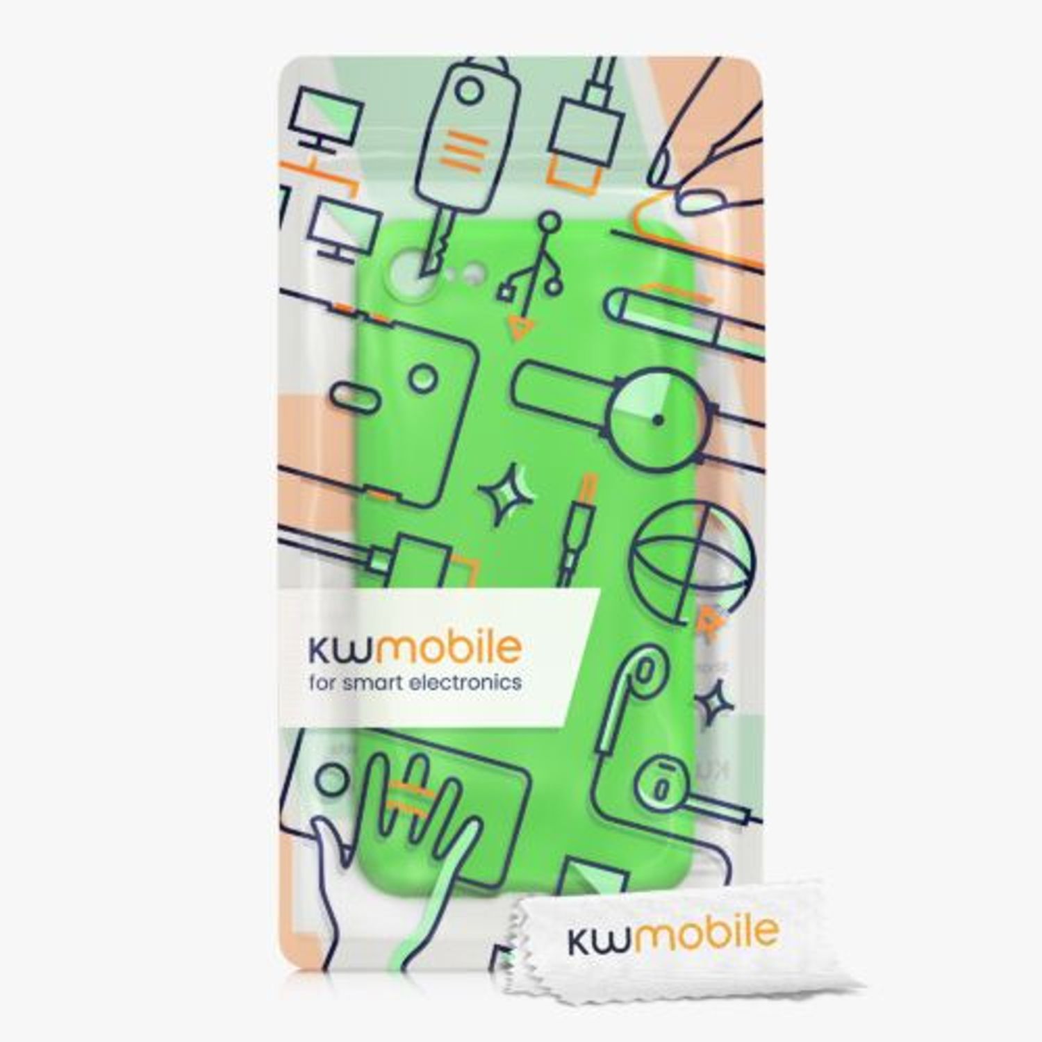 Husa pentru Apple iPhone 8/iPhone 7/iPhone SE 2, Silicon, Verde, 49979.159, Kwmobile fotografia produsului View 8 L
