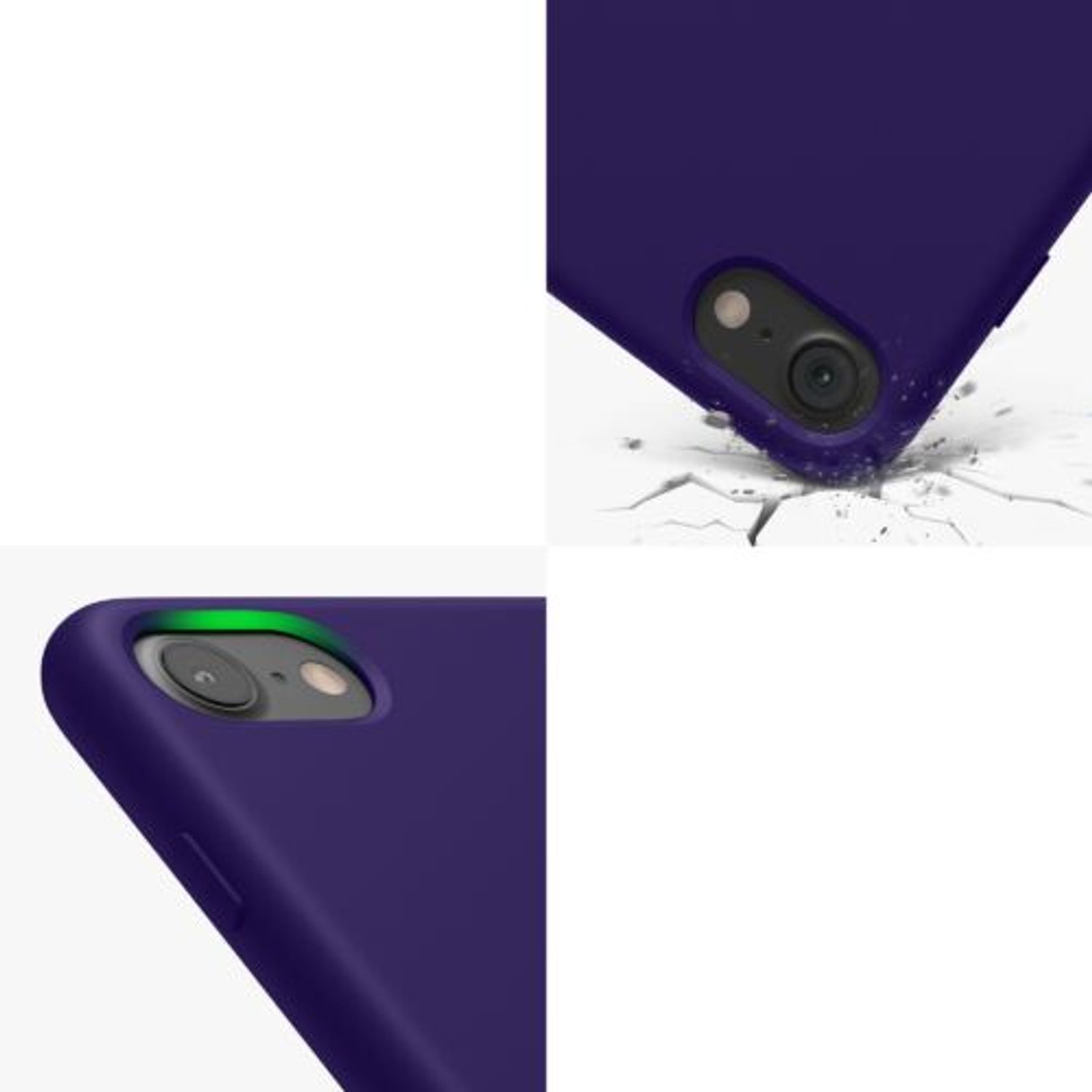 Husa pentru Apple iPhone 8/iPhone 7/iPhone SE 2, Silicon, Albastru, 40225.226, Kwmobile fotografia produsului View 9 L