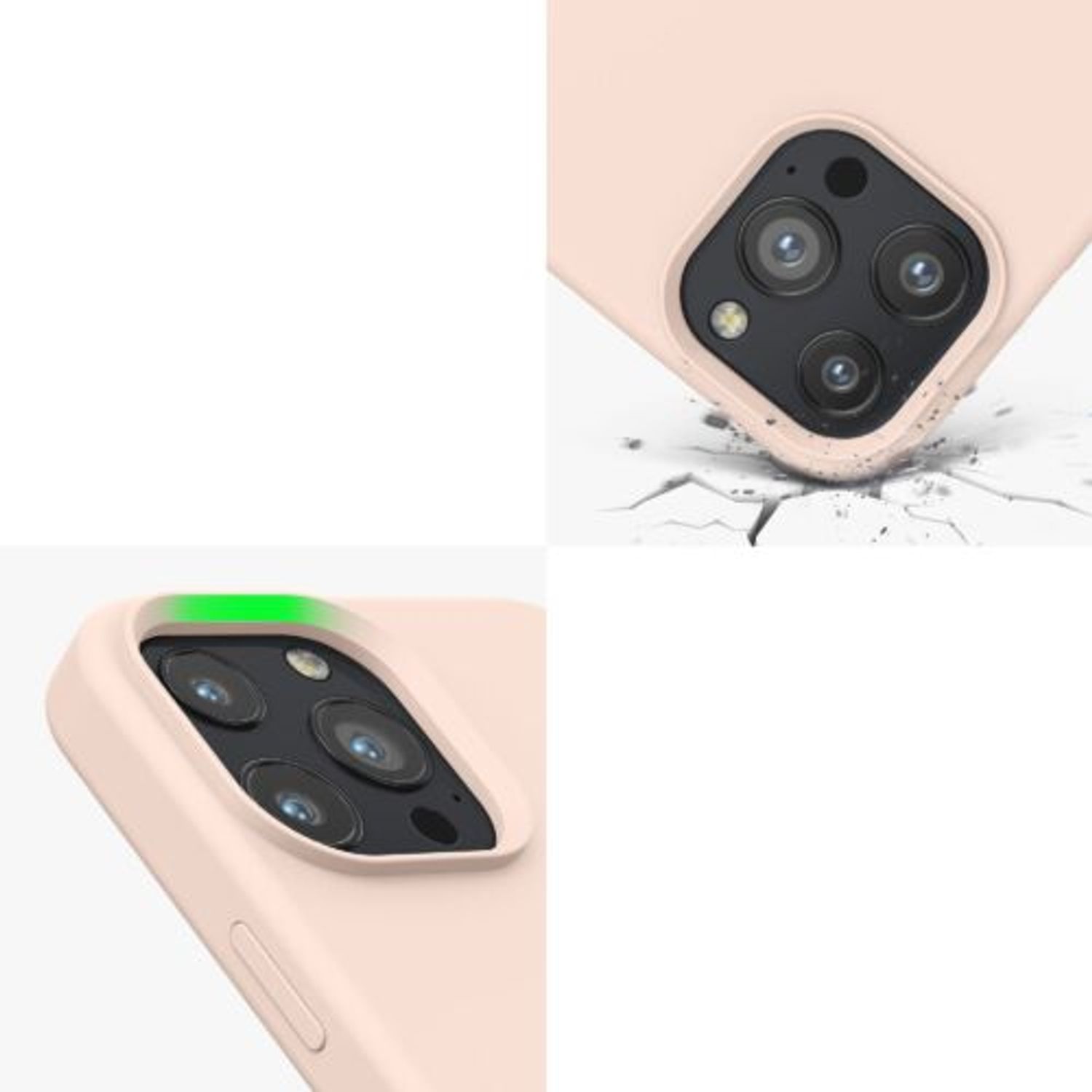 Husa pentru Apple iPhone 13 Pro Max, Silicon, Roz, 55881.225, Kwmobile fotografia produsului View 9 L
