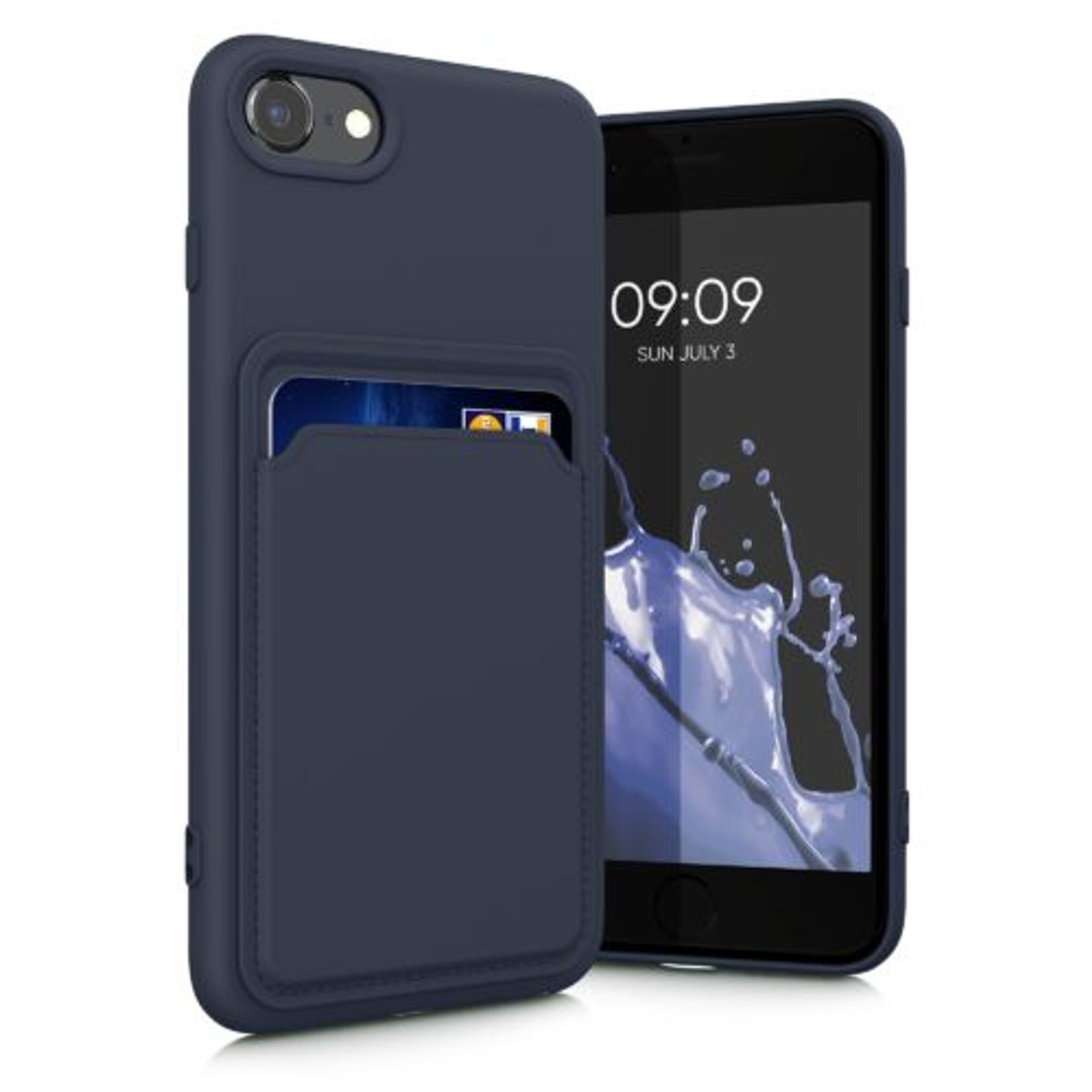 Husa pentru Apple iPhone 8/iPhone 7/iPhone SE 2, Silicon, Albastru, 55117.17, Kwmobile fotografia produsului View 2 L