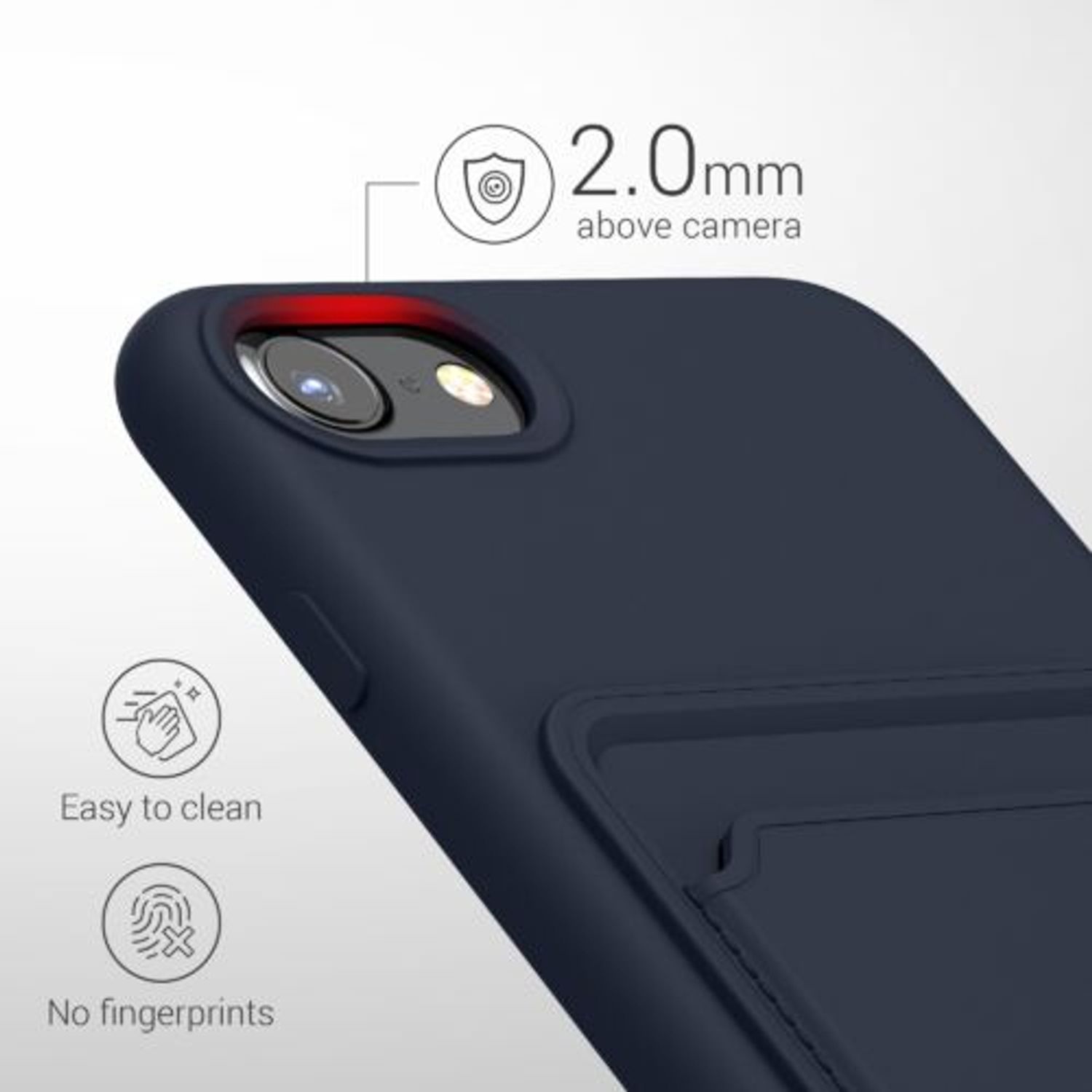 Husa pentru Apple iPhone 8/iPhone 7/iPhone SE 2, Silicon, Albastru, 55117.17, Kwmobile fotografia produsului View 4 L