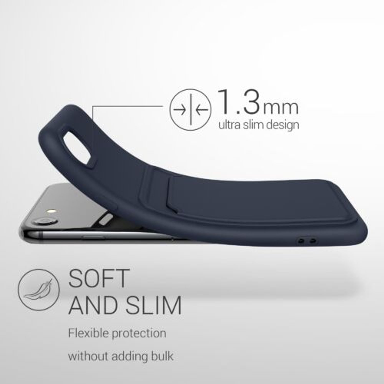 Husa pentru Apple iPhone 8/iPhone 7/iPhone SE 2, Silicon, Albastru, 55117.17, Kwmobile fotografia produsului View 3 L