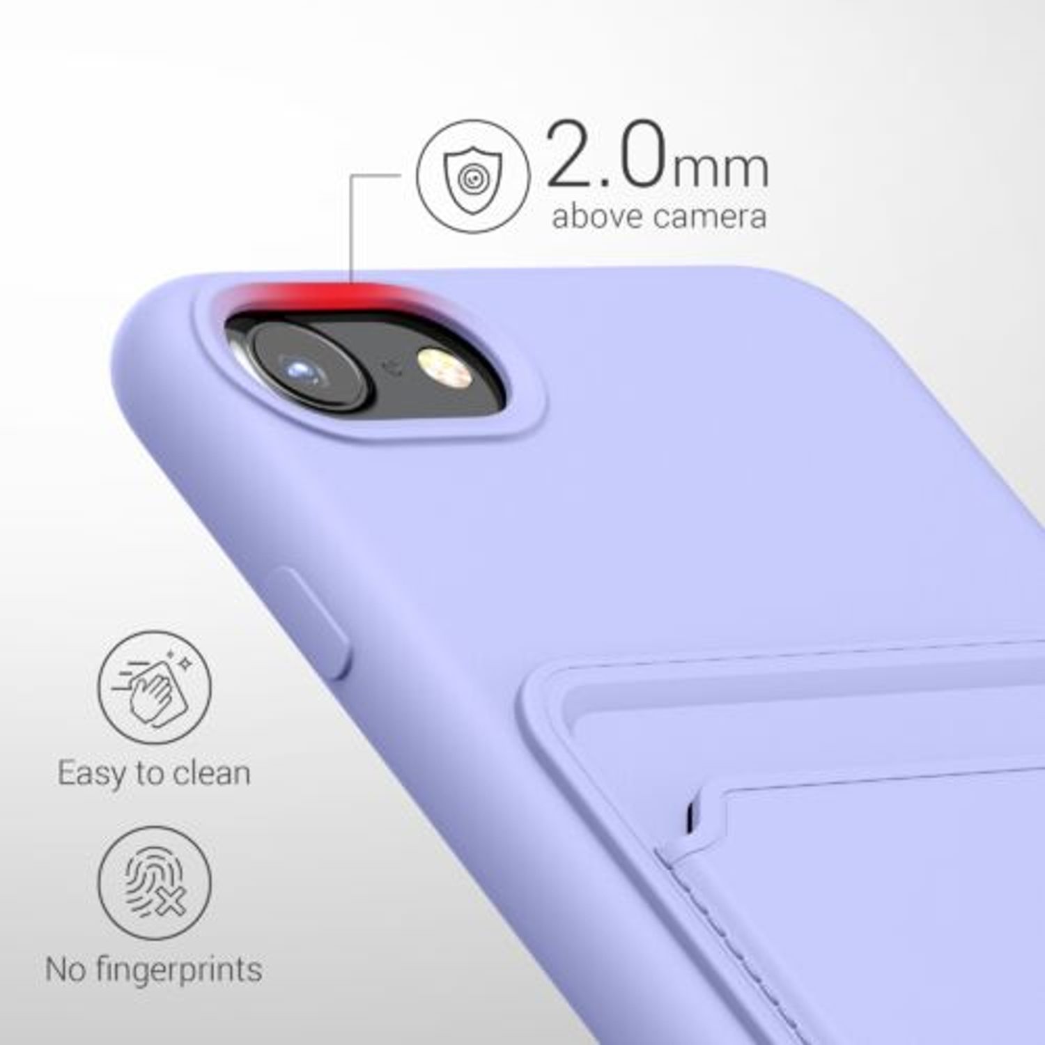 Husa pentru Apple iPhone 8/iPhone 7/iPhone SE 2, Silicon, Mov, 55117.108, Kwmobile fotografia produsului View 4 L