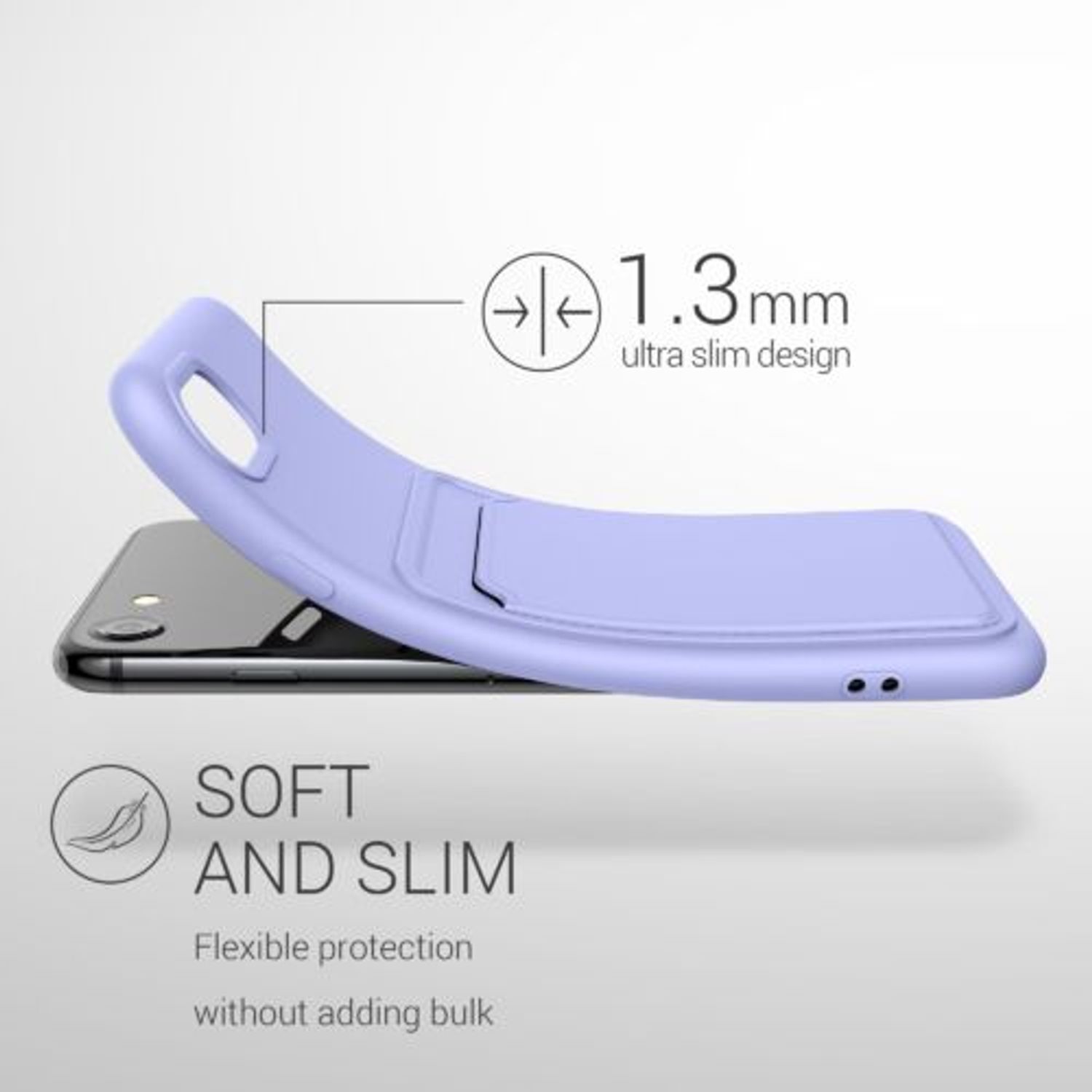 Husa pentru Apple iPhone 8/iPhone 7/iPhone SE 2, Silicon, Mov, 55117.108, Kwmobile fotografia produsului View 3 L