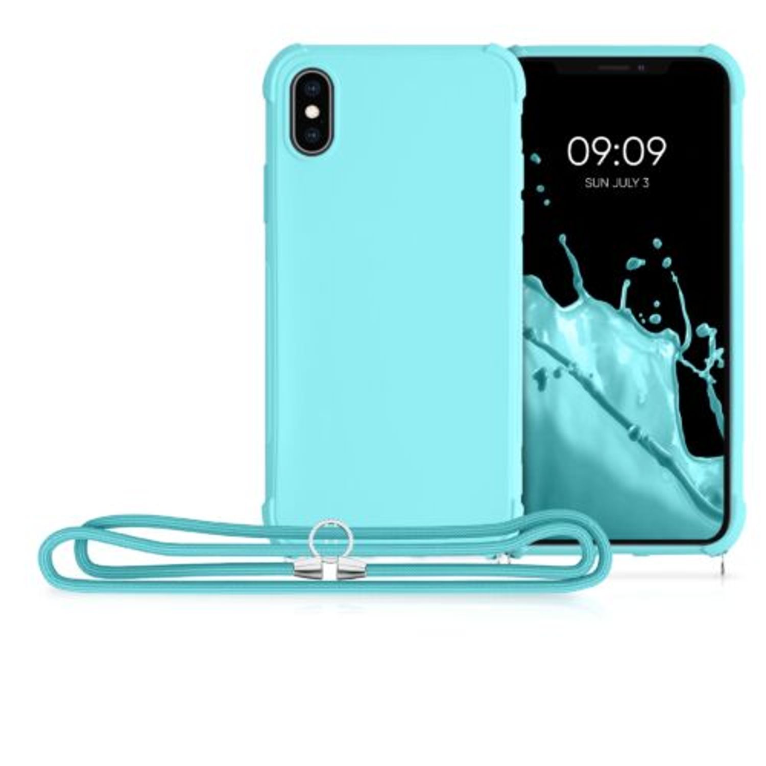 Husa pentru Apple iPhone X/iPhone XS, Silicon, Verde, 49915.23, Kwmobile fotografia produsului View 7 L