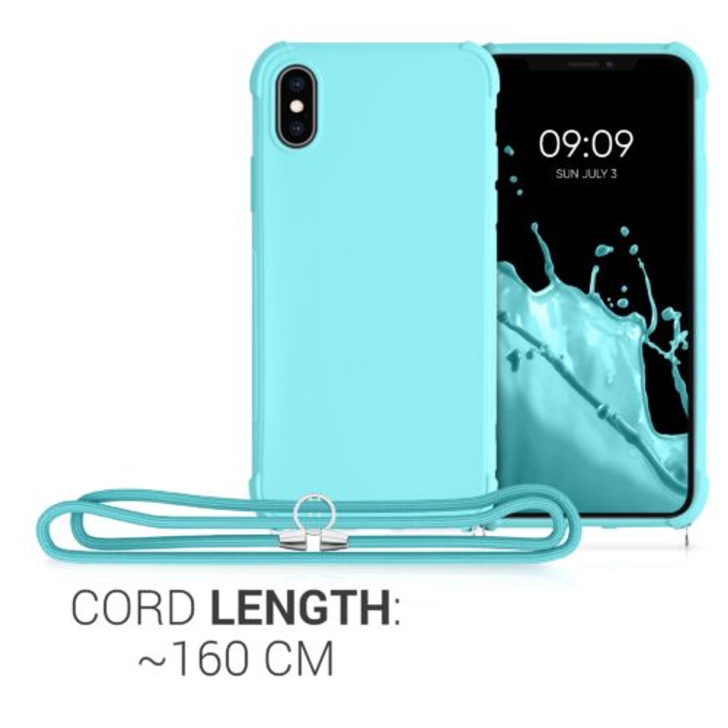 Husa pentru Apple iPhone X/iPhone XS, Silicon, Verde, 49915.23, Kwmobile fotografia produsului View 4 L