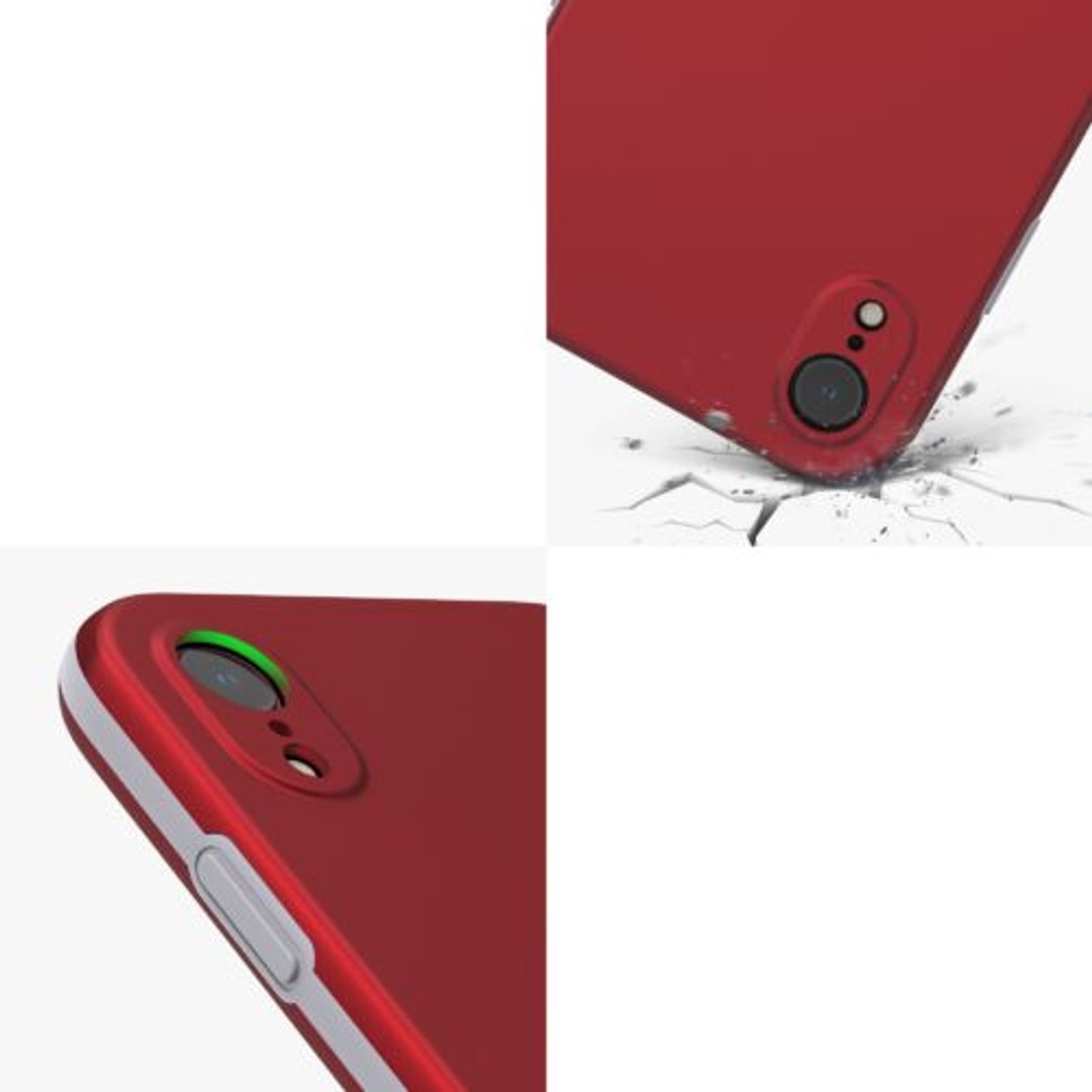 Husa pentru Apple iPhone XR, Plastic, Rosu, 56429.09, Kwmobile fotografia produsului View 12 L