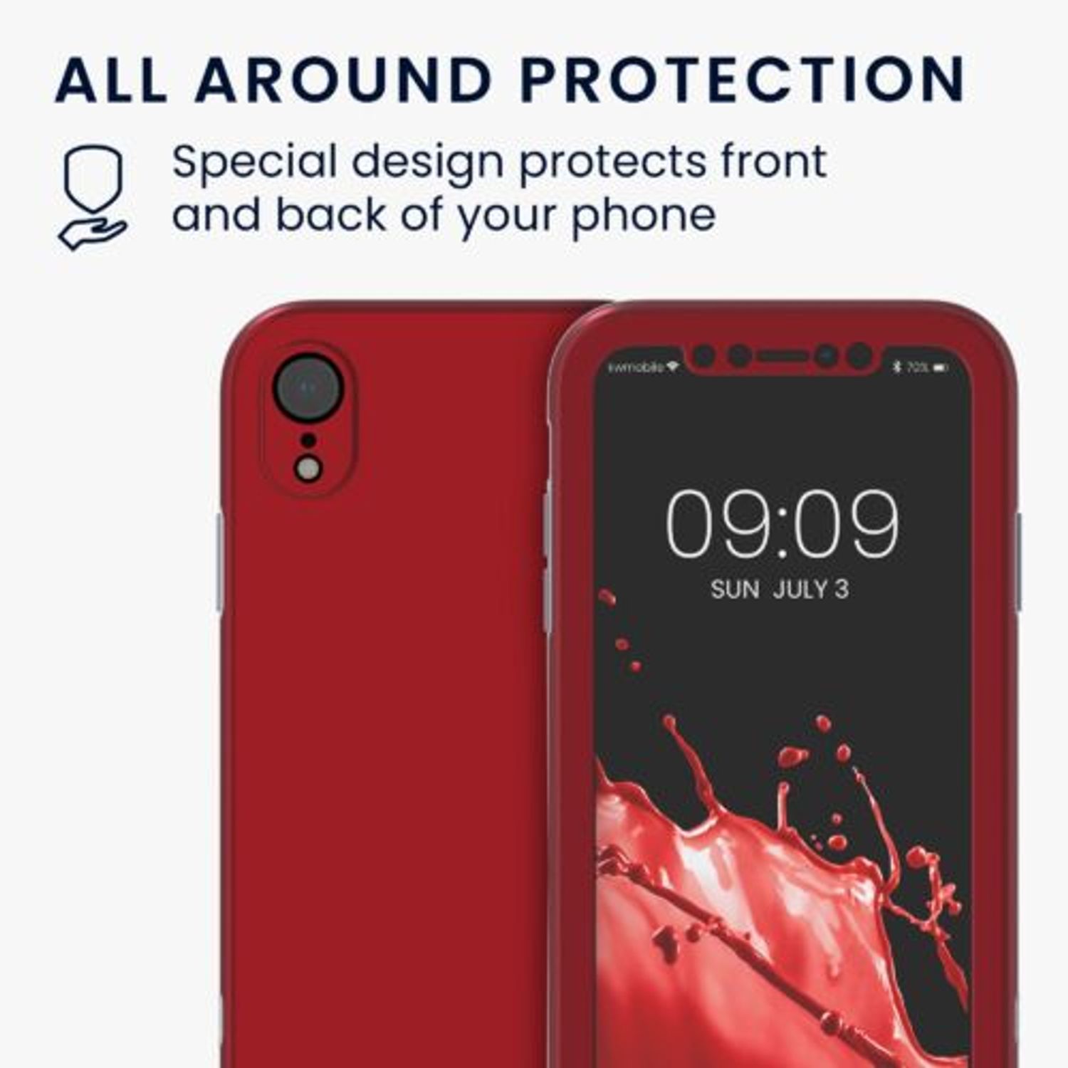 Husa pentru Apple iPhone XR, Plastic, Rosu, 56429.09, Kwmobile fotografia produsului View 4 L