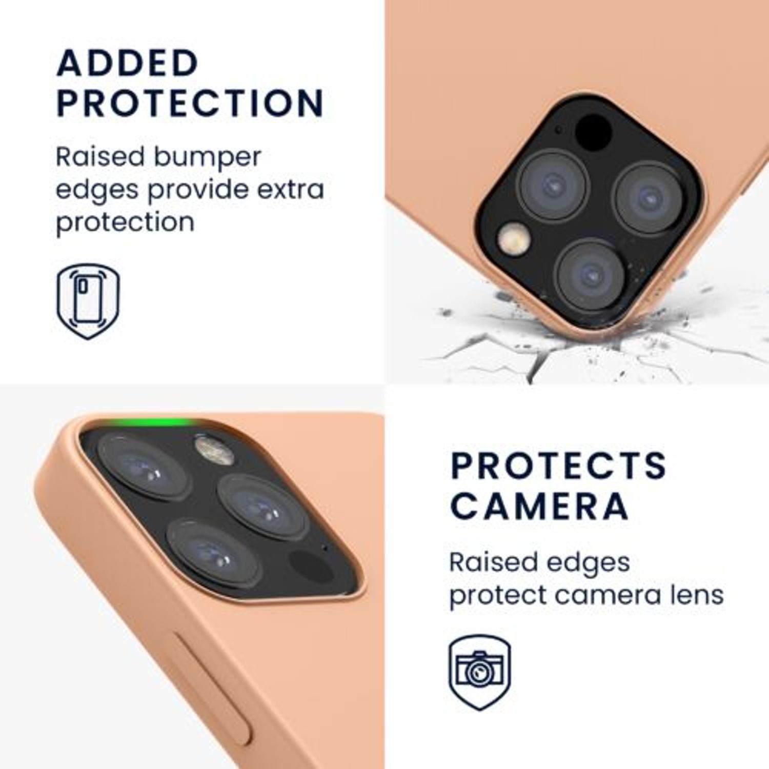 Husa pentru Apple iPhone 12/iPhone 12 Pro, Silicon, Crem, 52641.138 fotografia produsului View 4 L