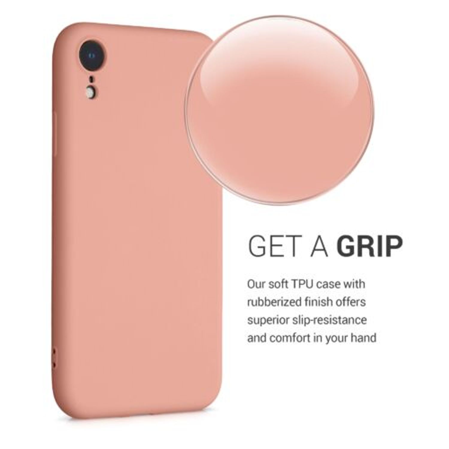 Husa pentru Apple iPhone XR, Silicon, Roz, 49983.199, Kwmobile fotografia produsului View 5 L