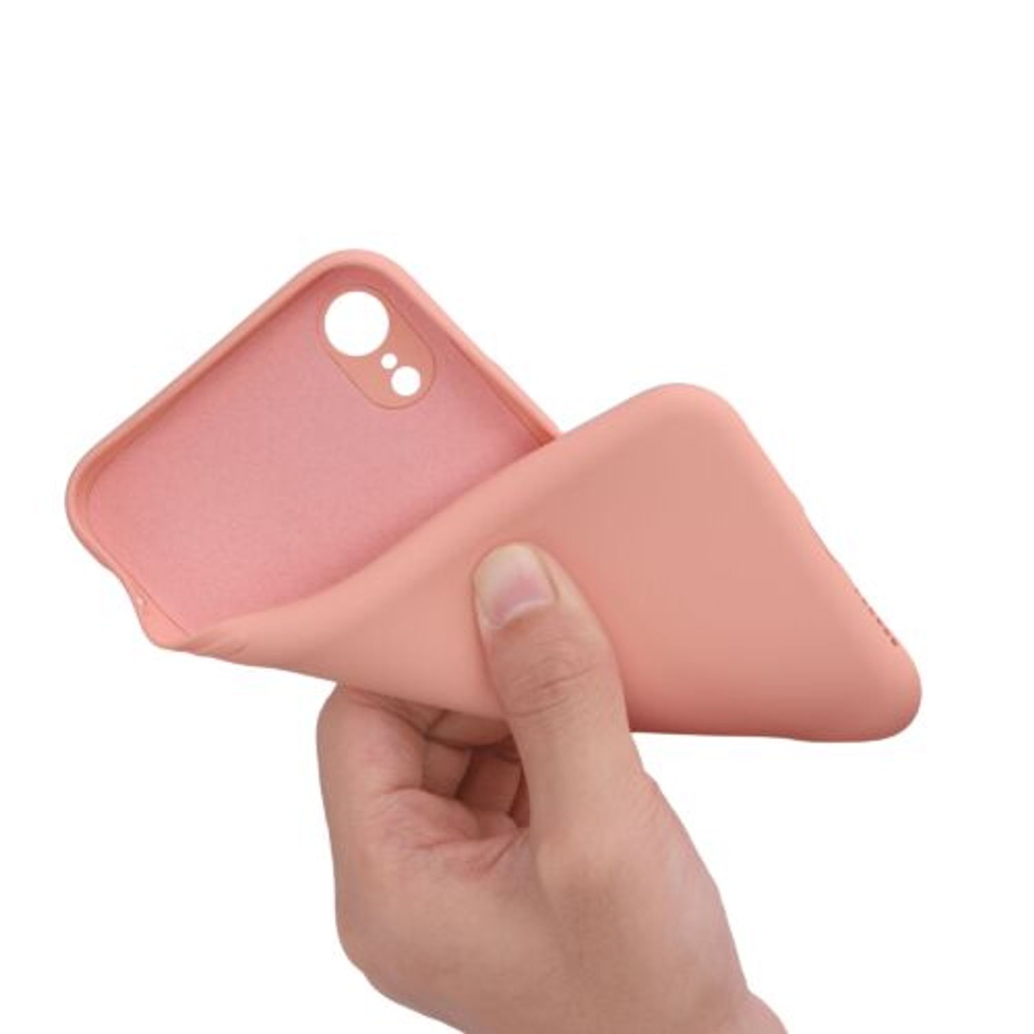 Husa pentru Apple iPhone XR, Silicon, Roz, 49983.199, Kwmobile fotografia produsului View 8 L