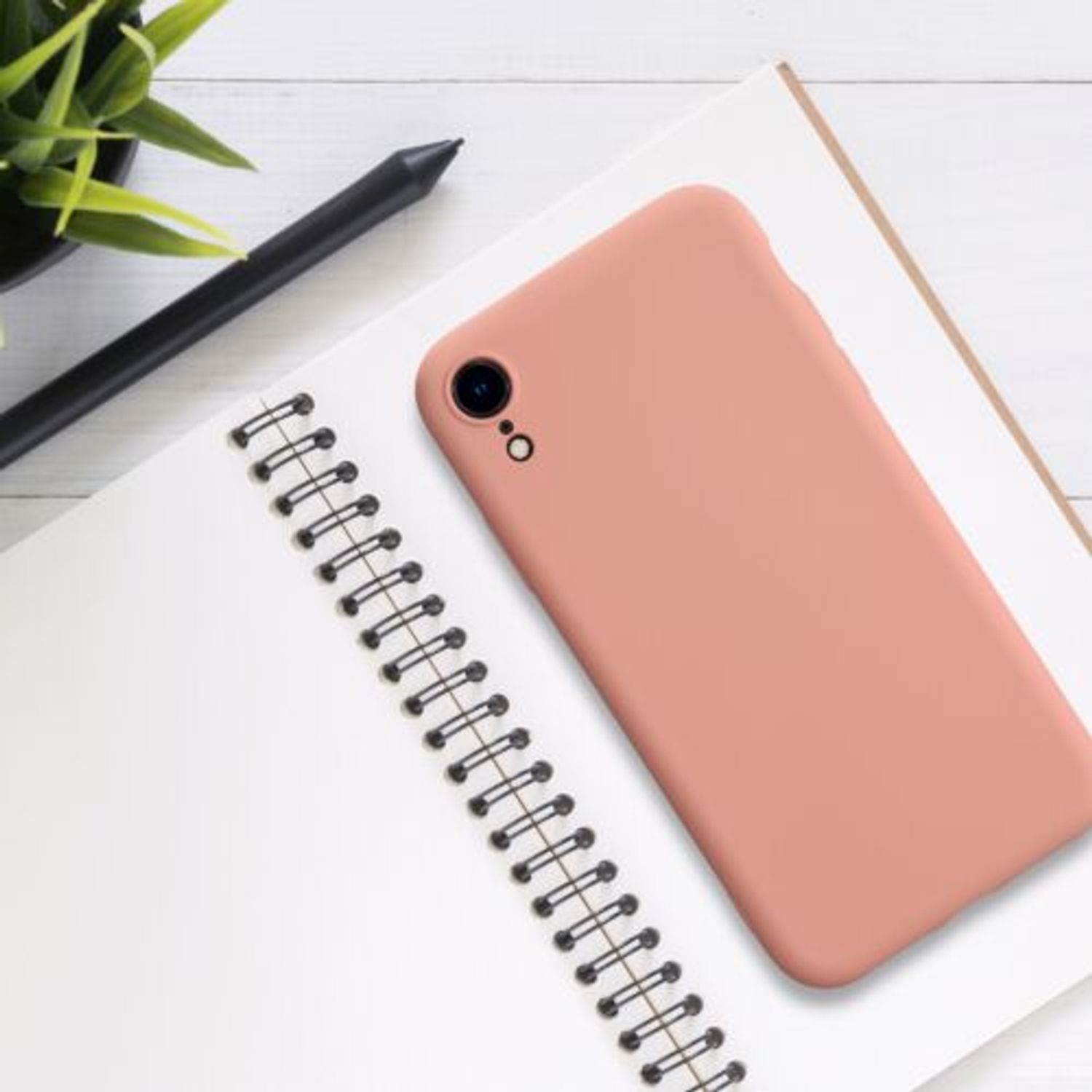 Husa pentru Apple iPhone XR, Silicon, Roz, 49983.199, Kwmobile fotografia produsului View 3 L