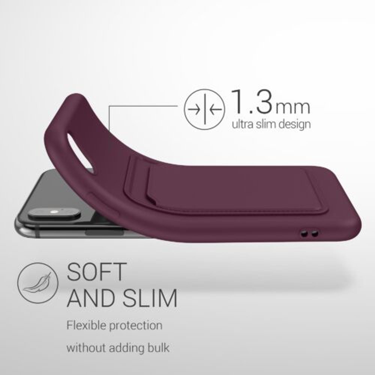 Husa pentru Apple iPhone XS Max, Silicon, Violet, 55121.190, Kwmobile fotografia produsului View 3 L