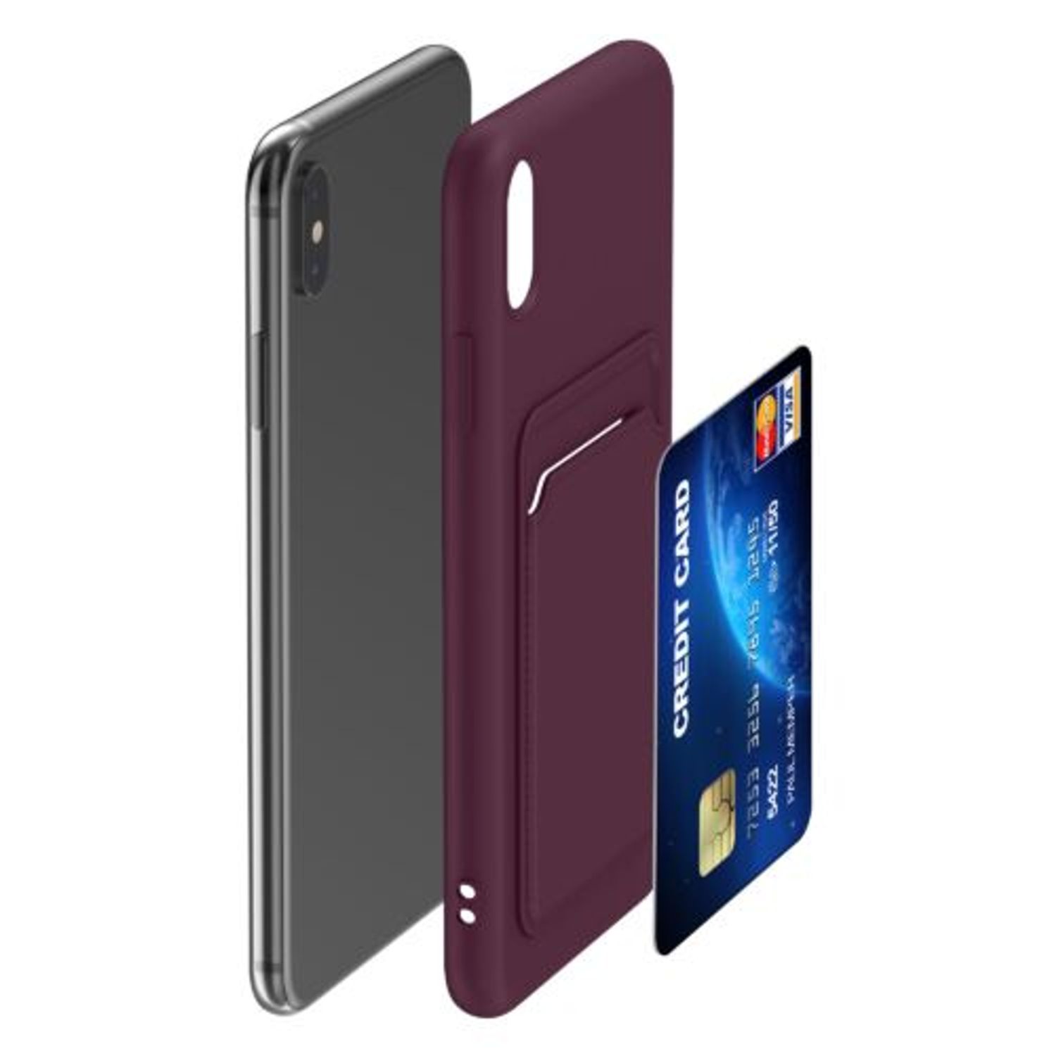 Husa pentru Apple iPhone XS Max, Silicon, Violet, 55121.190, Kwmobile fotografia produsului View 7 L