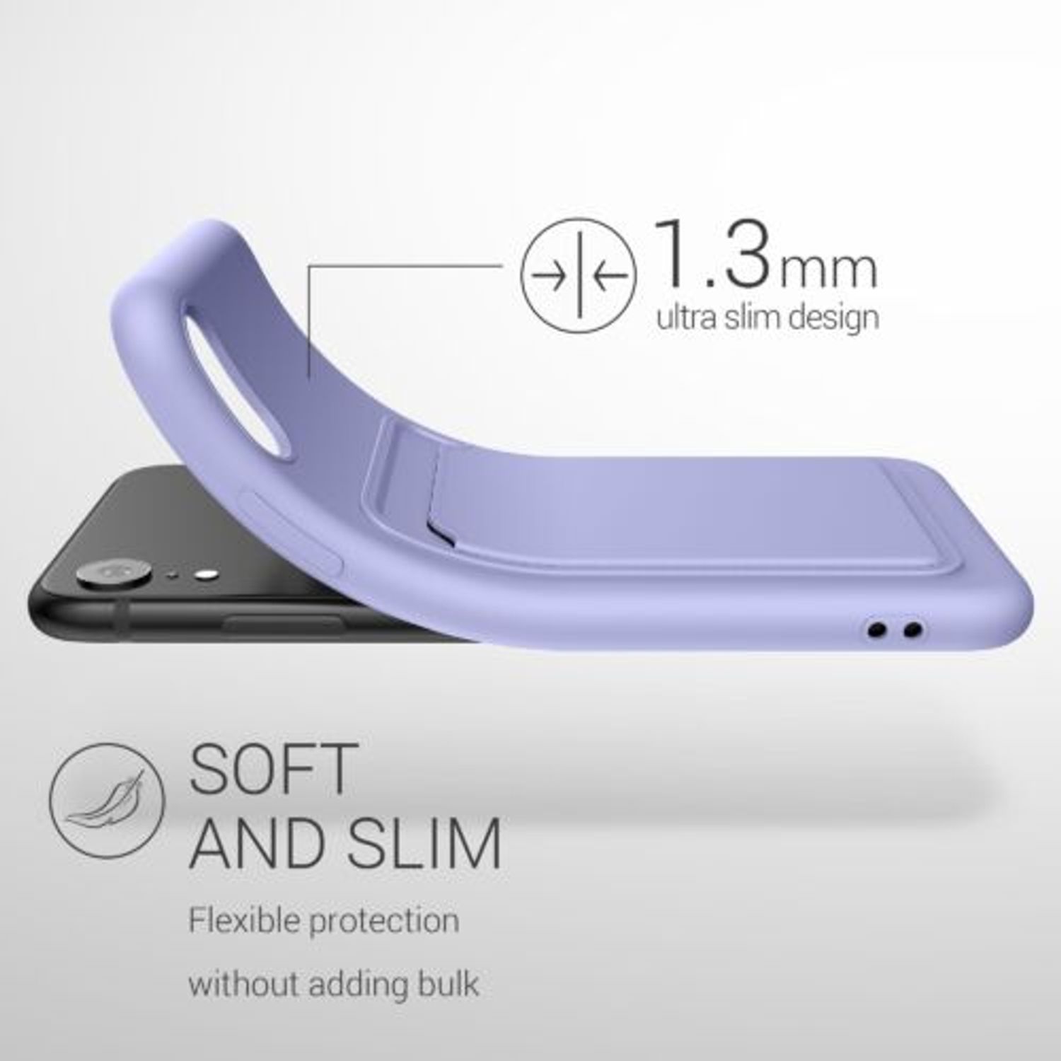 Husa pentru Apple iPhone XR, Silicon, Mov, 55116.108, Kwmobile fotografia produsului View 3 L