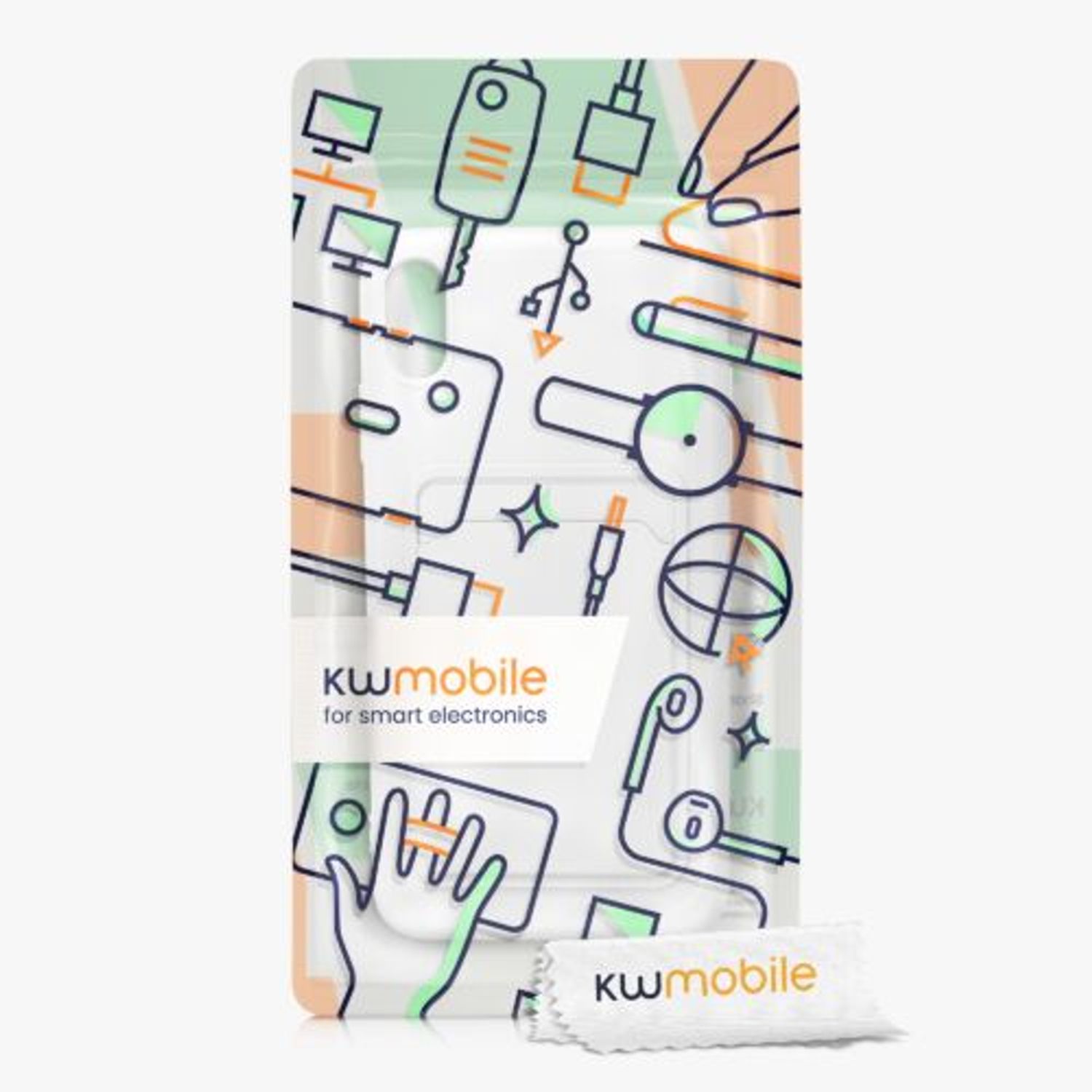 Husa pentru Apple iPhone XS Max, Silicon, Alb, 55121.02, Kwmobile fotografia produsului View 8 L
