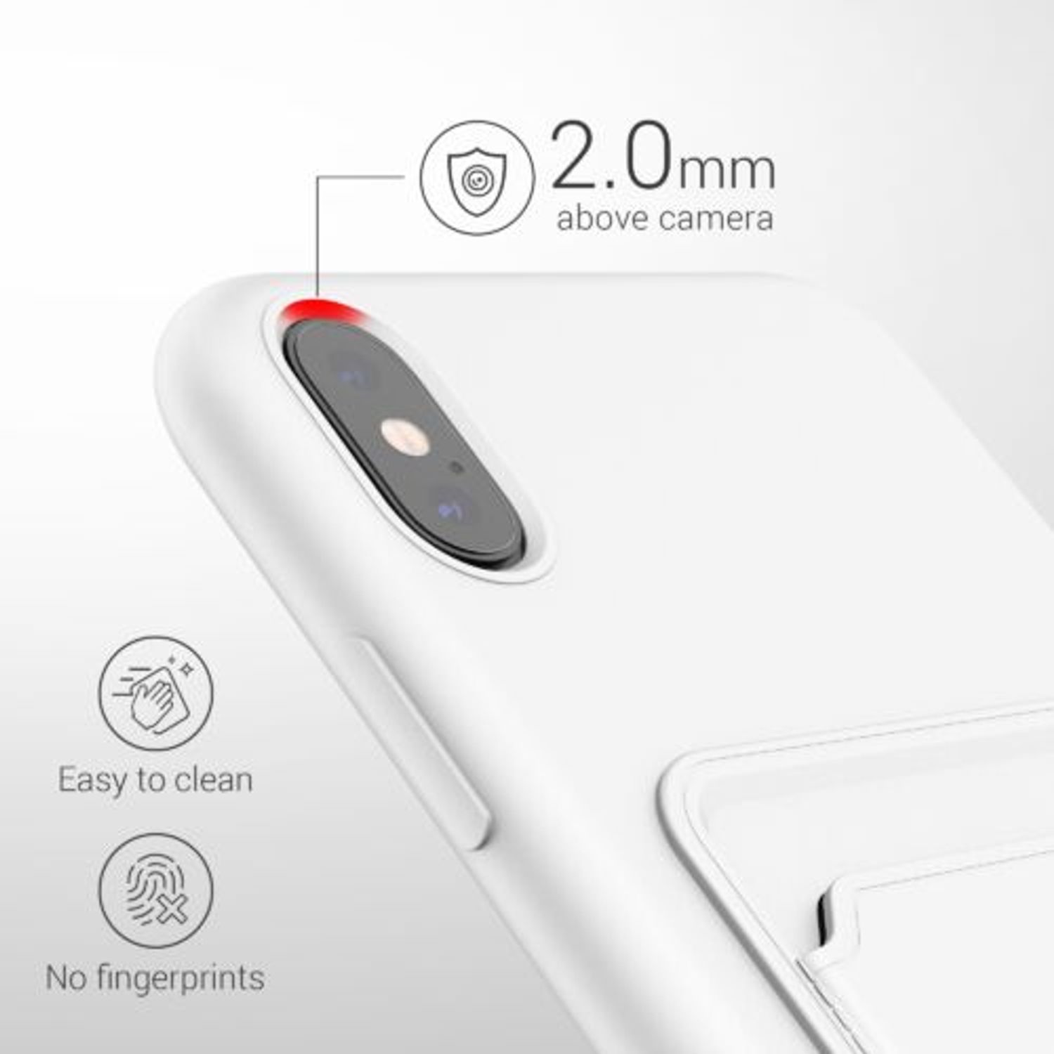 Husa pentru Apple iPhone XS Max, Silicon, Alb, 55121.02, Kwmobile fotografia produsului View 4 L