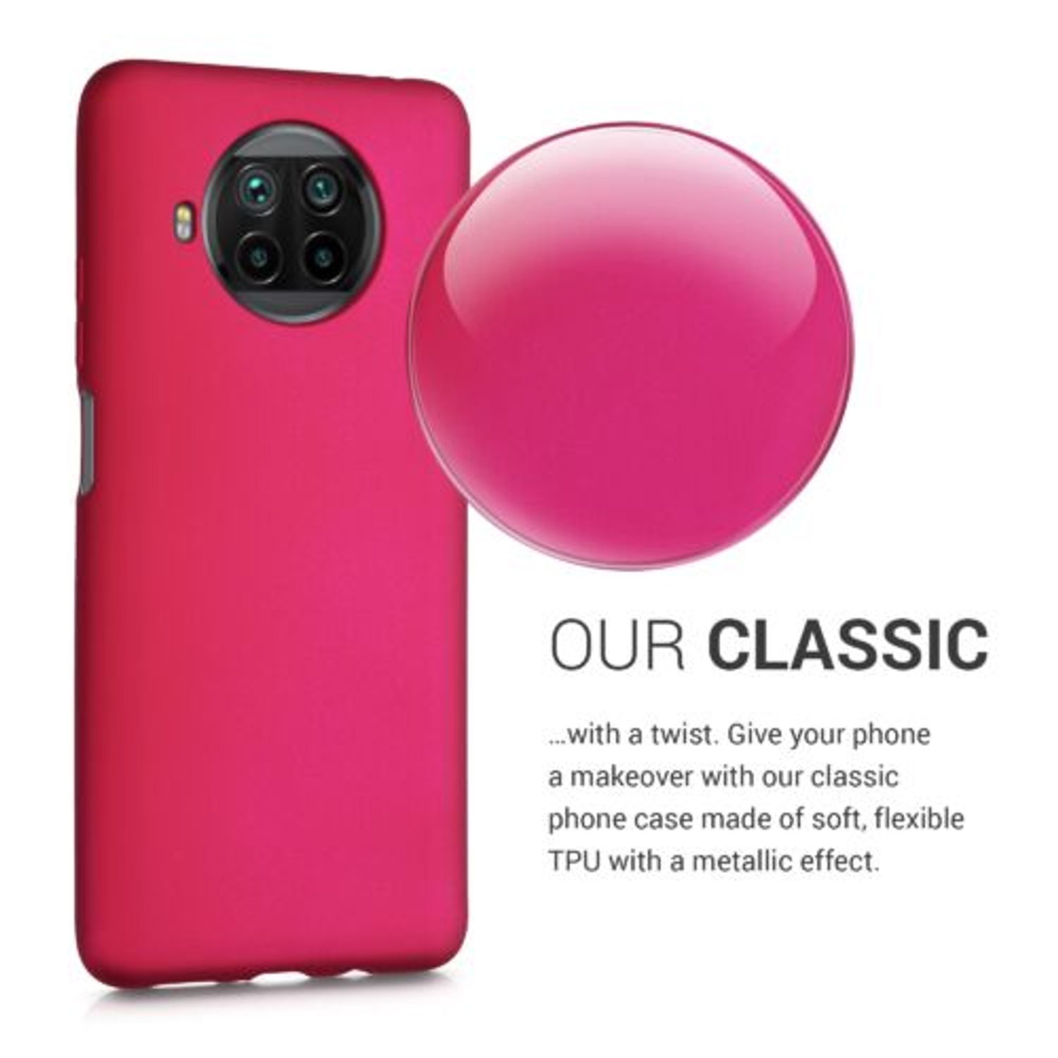 Husa pentru Xiaomi Mi 10T Lite, Silicon, Roz, 53626.65, Kwmobile fotografia produsului View 4 L