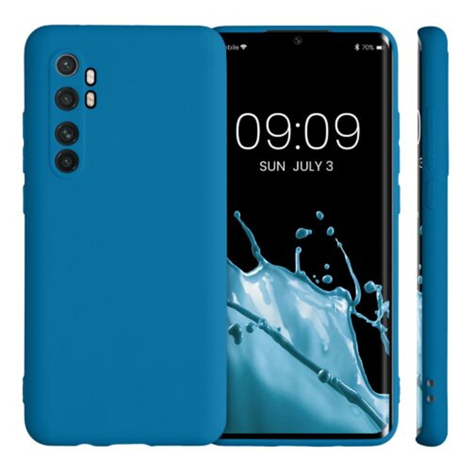 Husa pentru Xiaomi Mi Note 10 Lite, Silicon, Albastru, 52443.224, Kwmobile fotografia produsului View 7 L