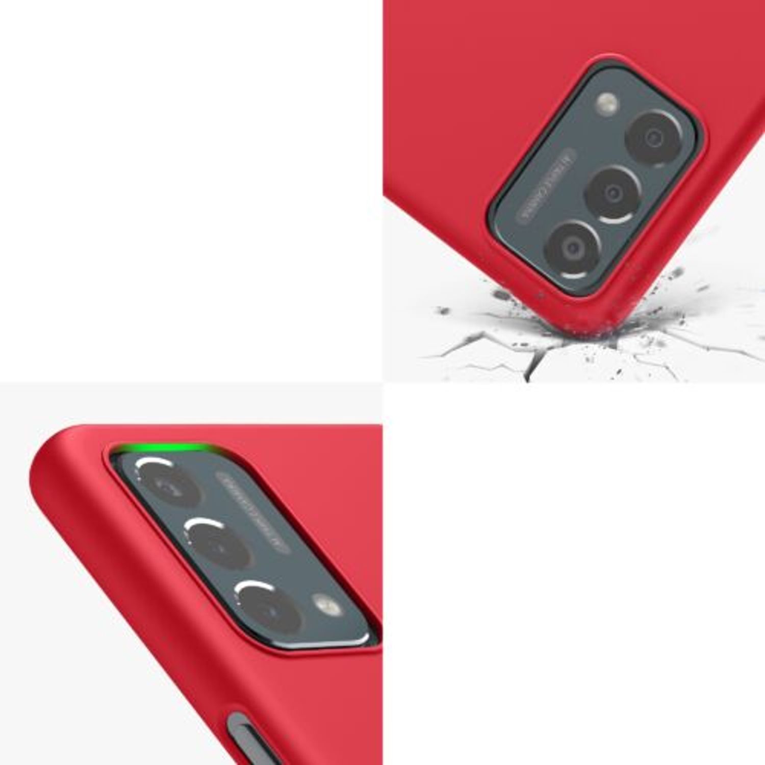 Husa pentru OnePlus Nord N200 5G, Silicon, Rosu, 55766.09, Kwmobile fotografia produsului View 8 L