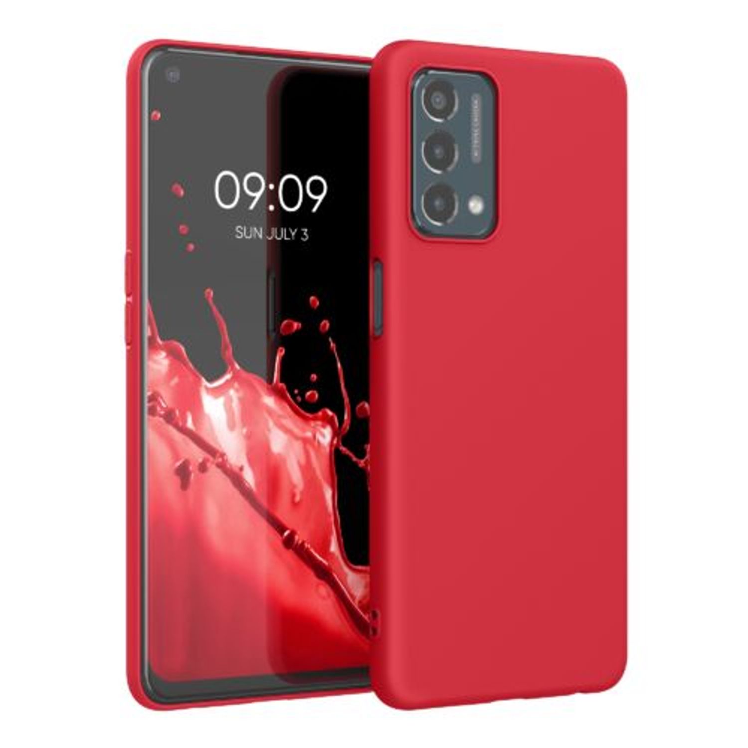 Husa pentru OnePlus Nord N200 5G, Silicon, Rosu, 55766.09, Kwmobile fotografia produsului