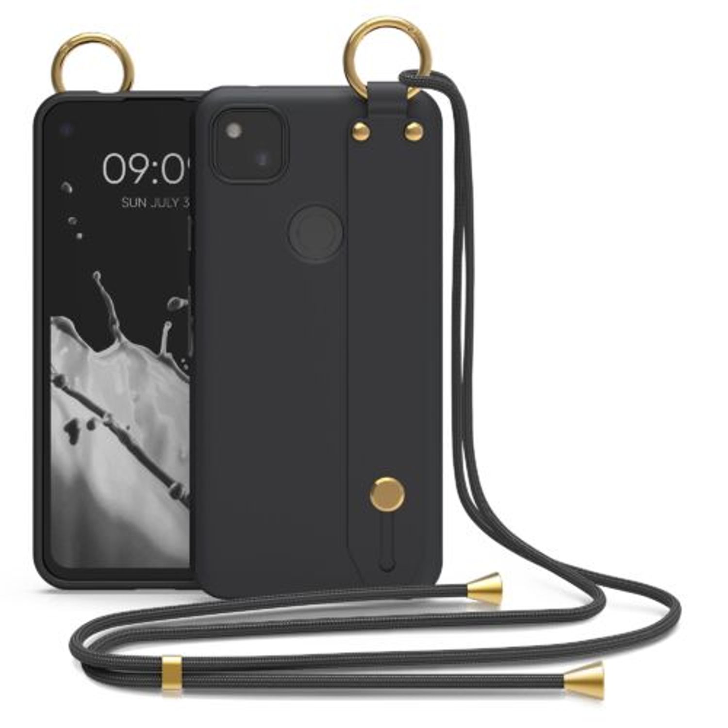 Husa pentru Google Pixel 4a, Silicon, Negru, 56466.01, Kwmobile fotografia produsului View 2 L