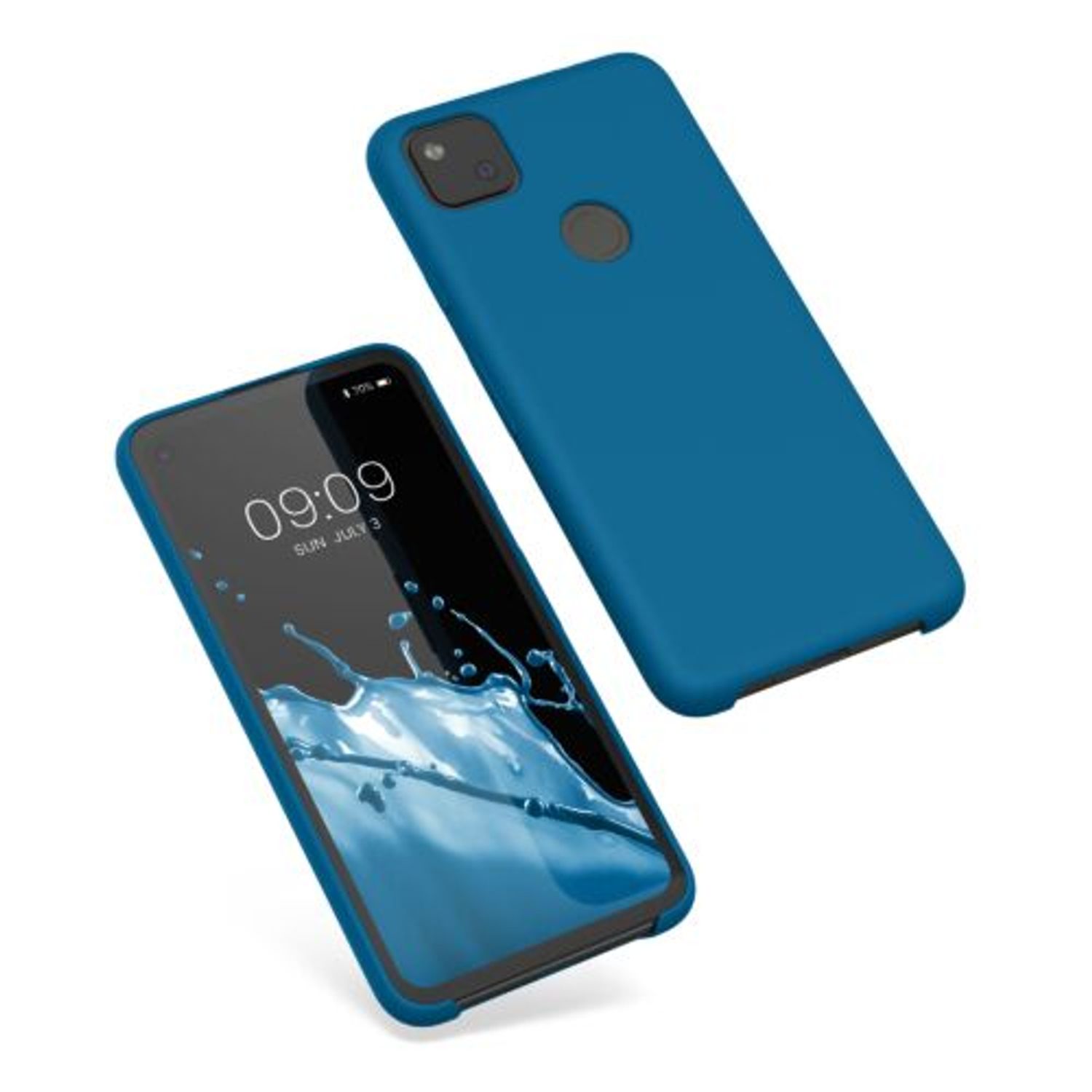 Husa pentru Google Pixel 4a, Silicon, Albastru, 52549.228, Kwmobile fotografia produsului View 2 L