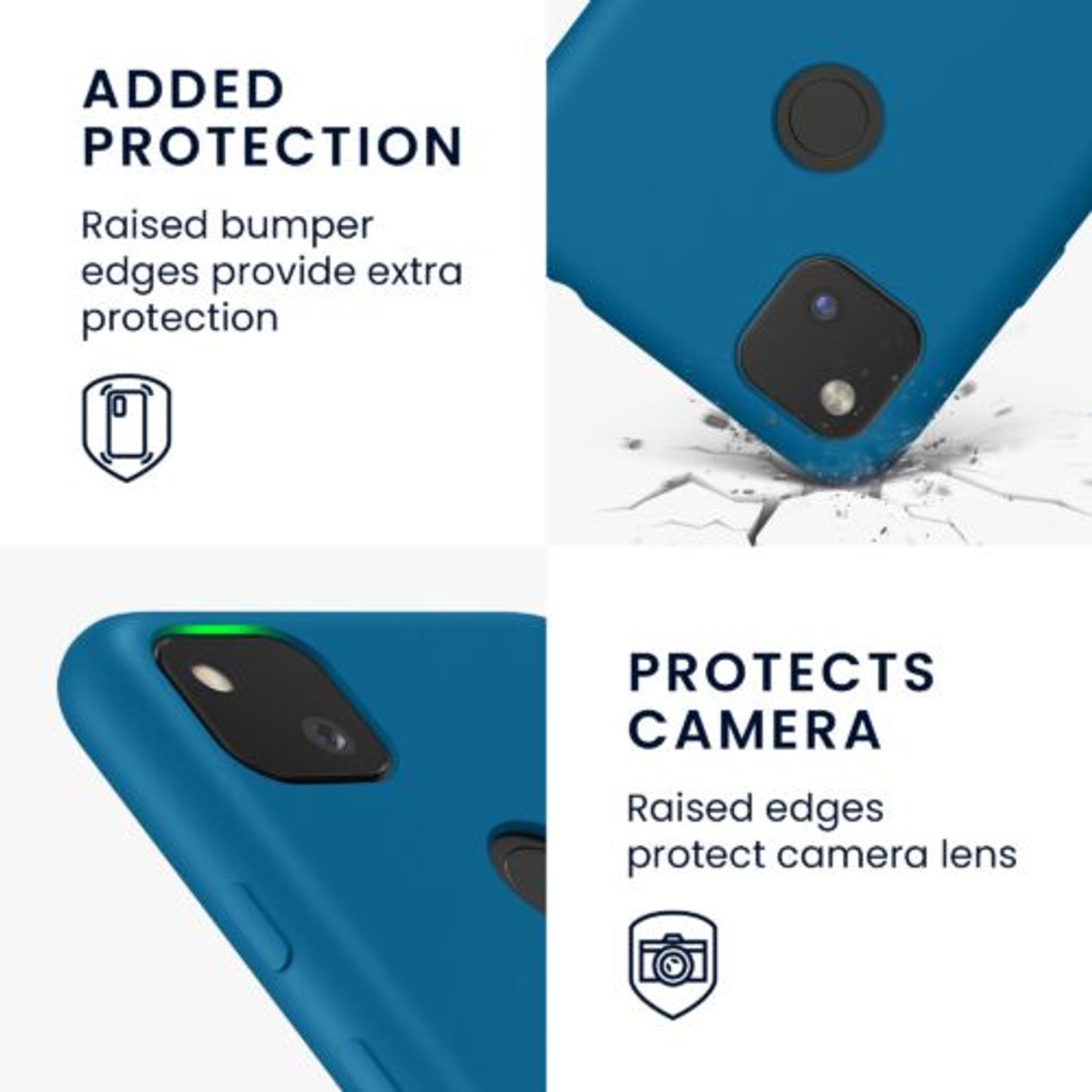 Husa pentru Google Pixel 4a, Silicon, Albastru, 52549.228, Kwmobile fotografia produsului View 4 L