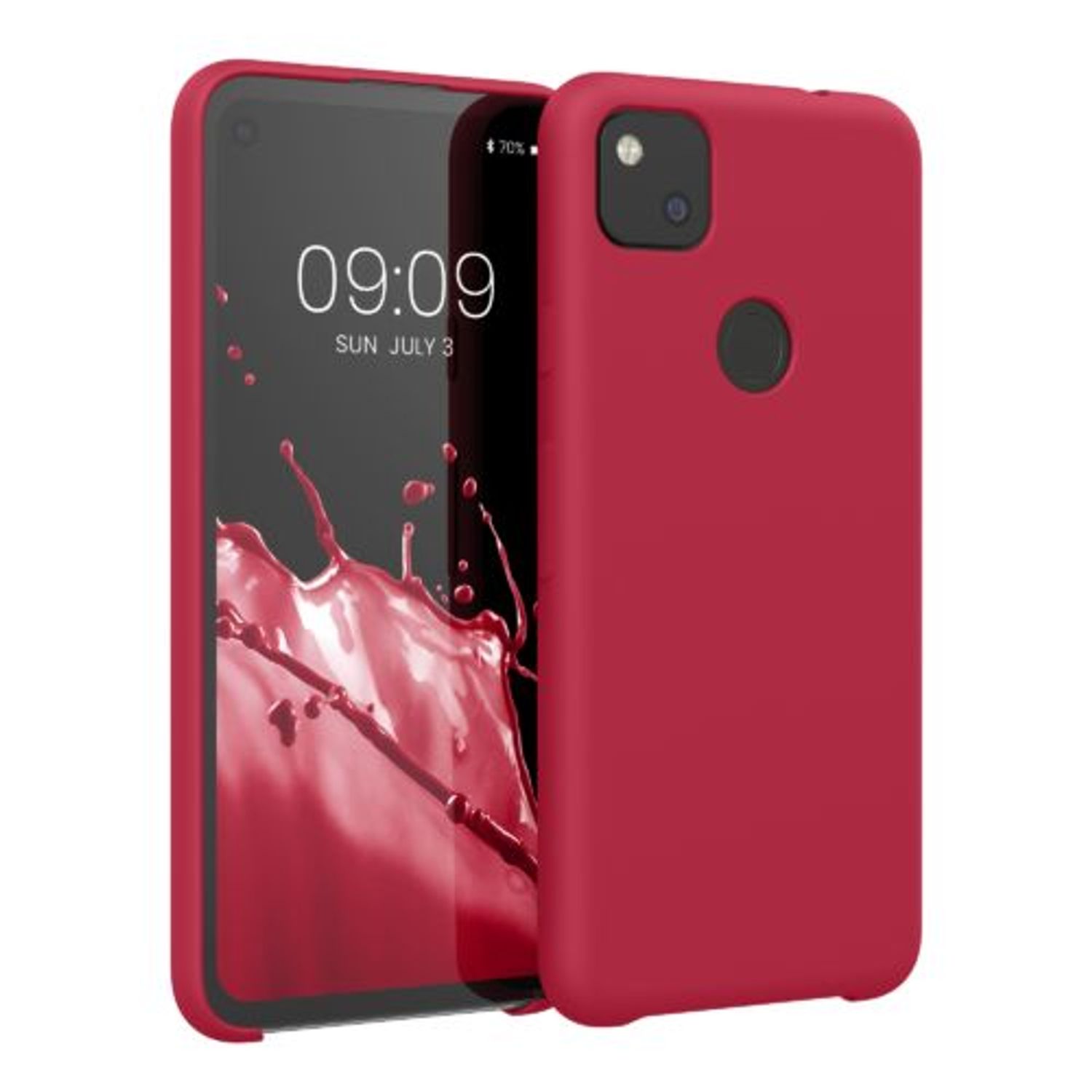 Husa pentru Google Pixel 4a, Silicon, Rosu, 52549.229, Kwmobile fotografia produsului